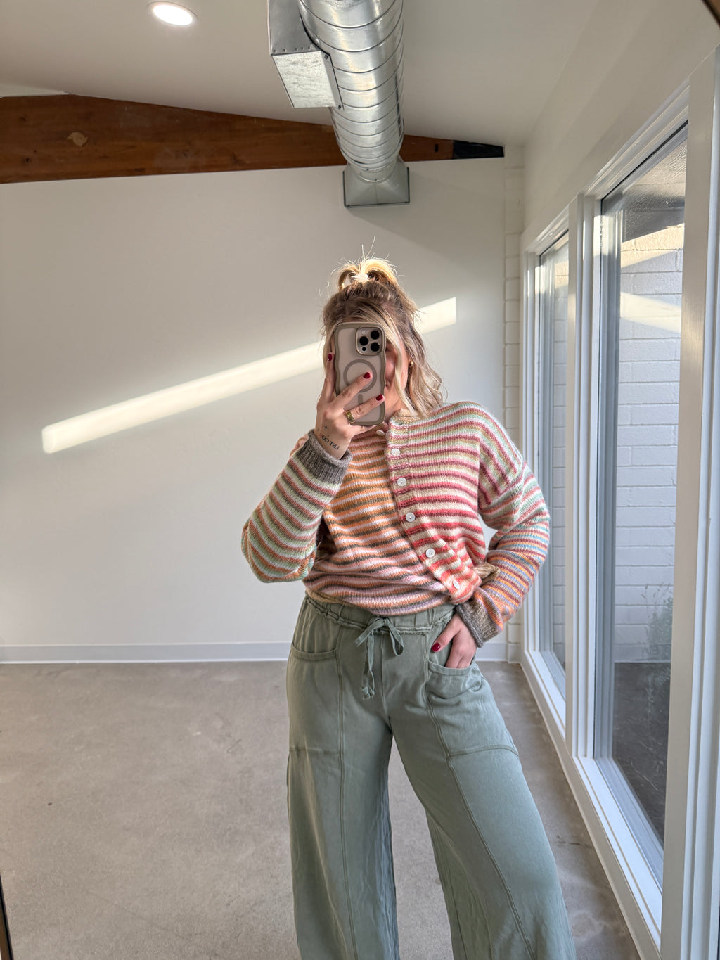 The Good Mood Mineral Wash Wide Leg Pants