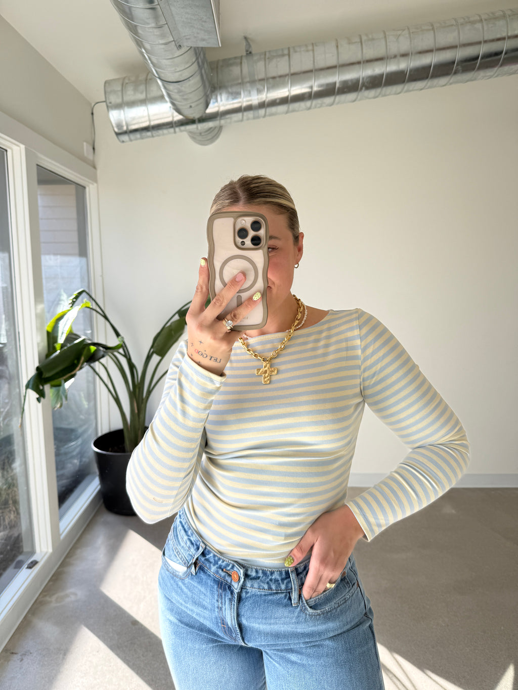 Weekender Striped Boat Neck Long Sleeve (Multiple Colors)