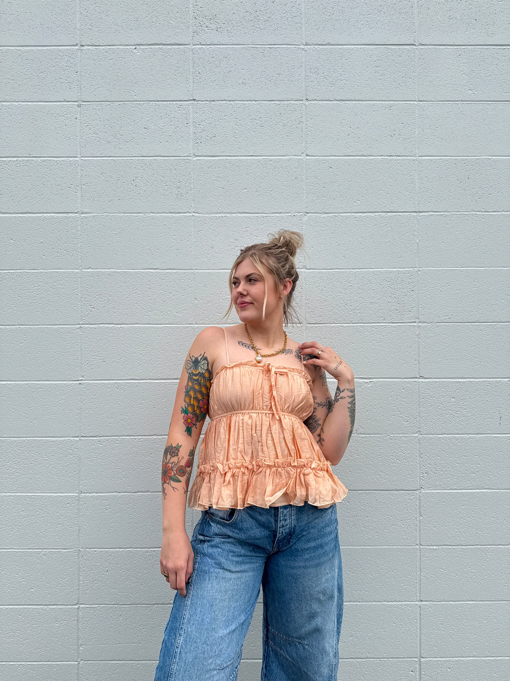 Peachy Keen Ruffle Tank