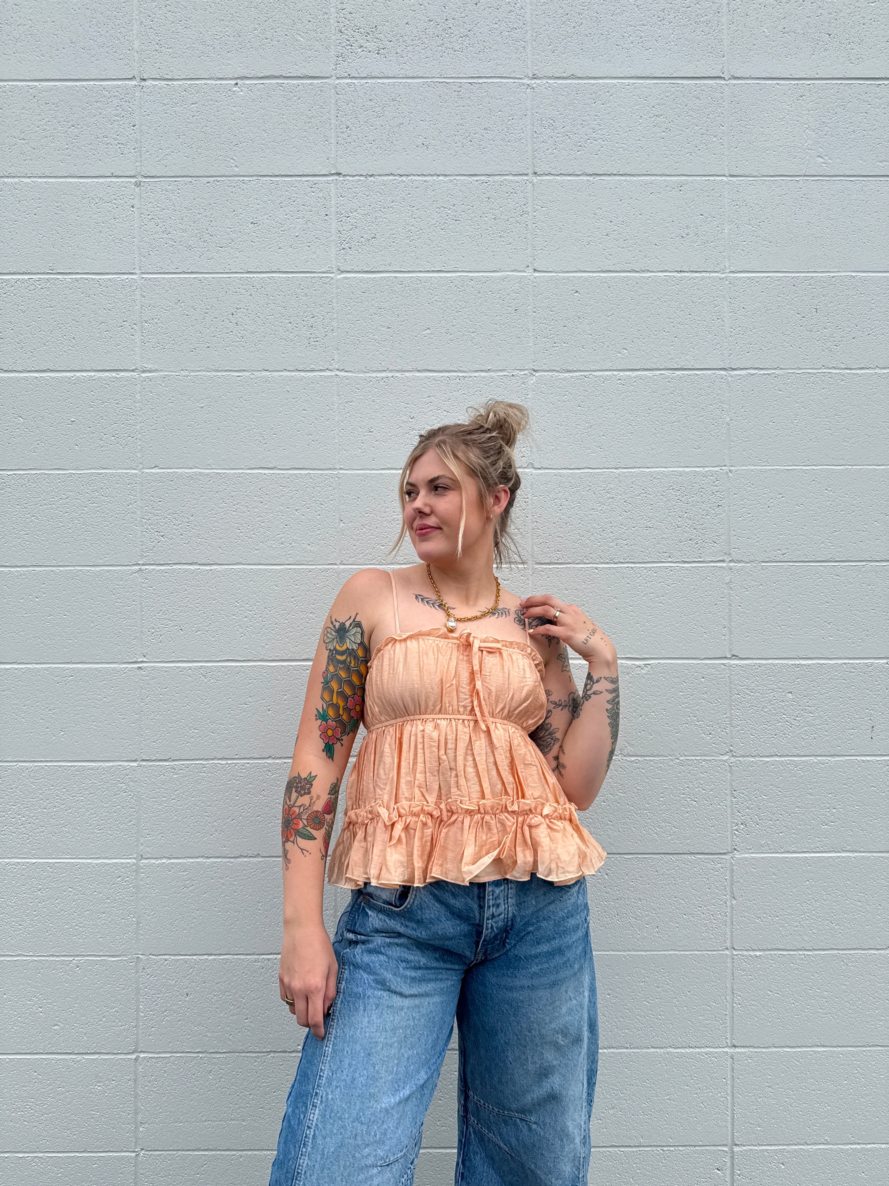Peachy Keen Ruffle Tank