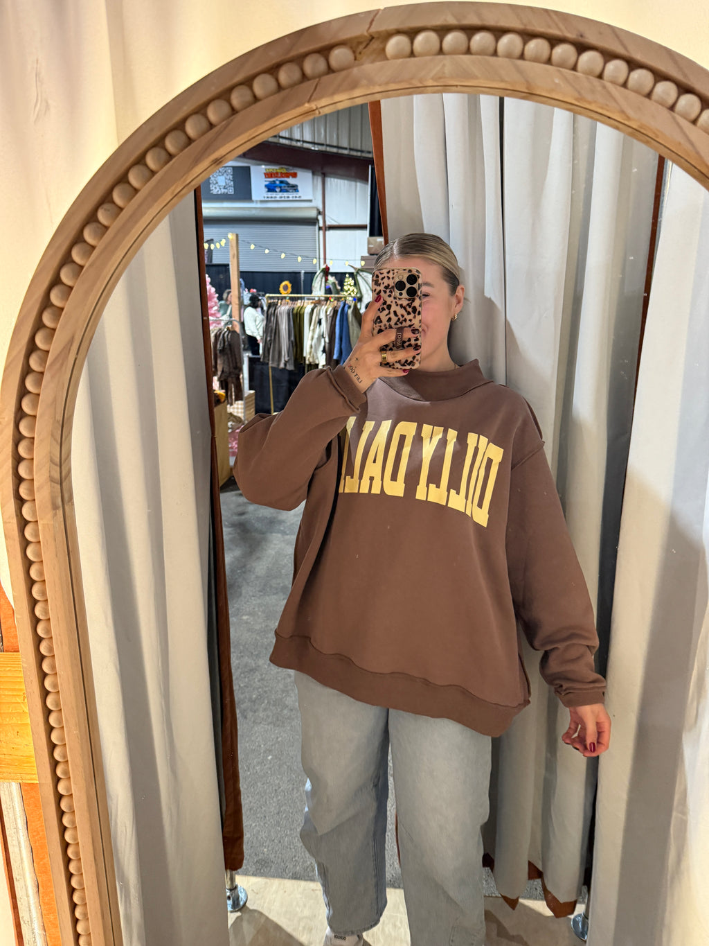 Dilly Dally Mock Neck Sweatshirt