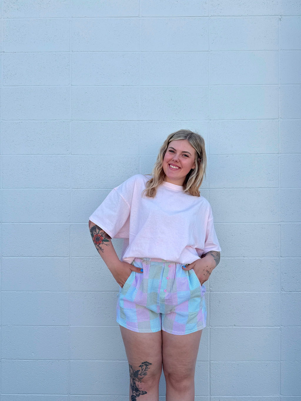 Pink Mix Checkered Boxer Shorts