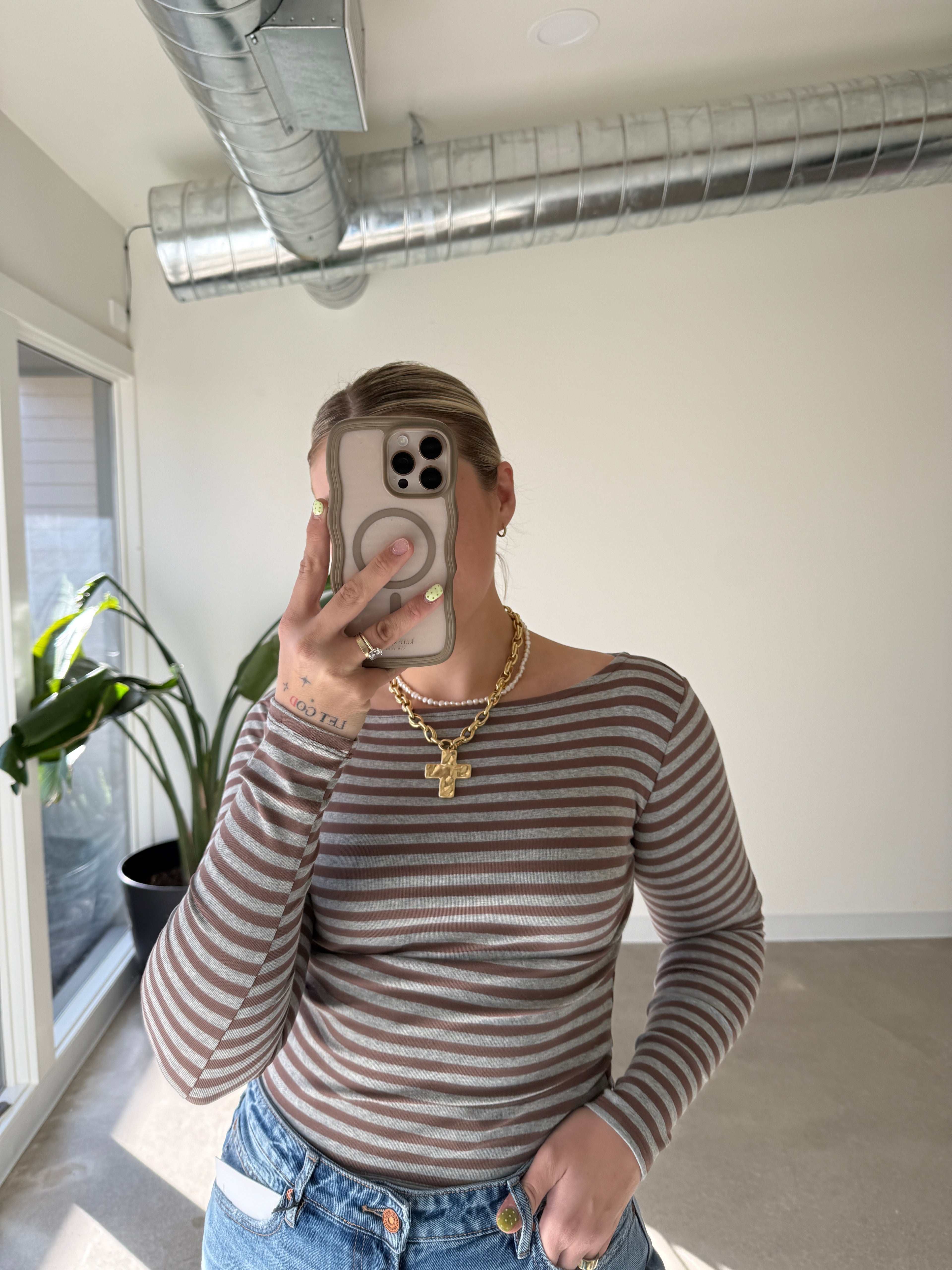 Weekender Striped Boat Neck Long Sleeve (Multiple Colors)