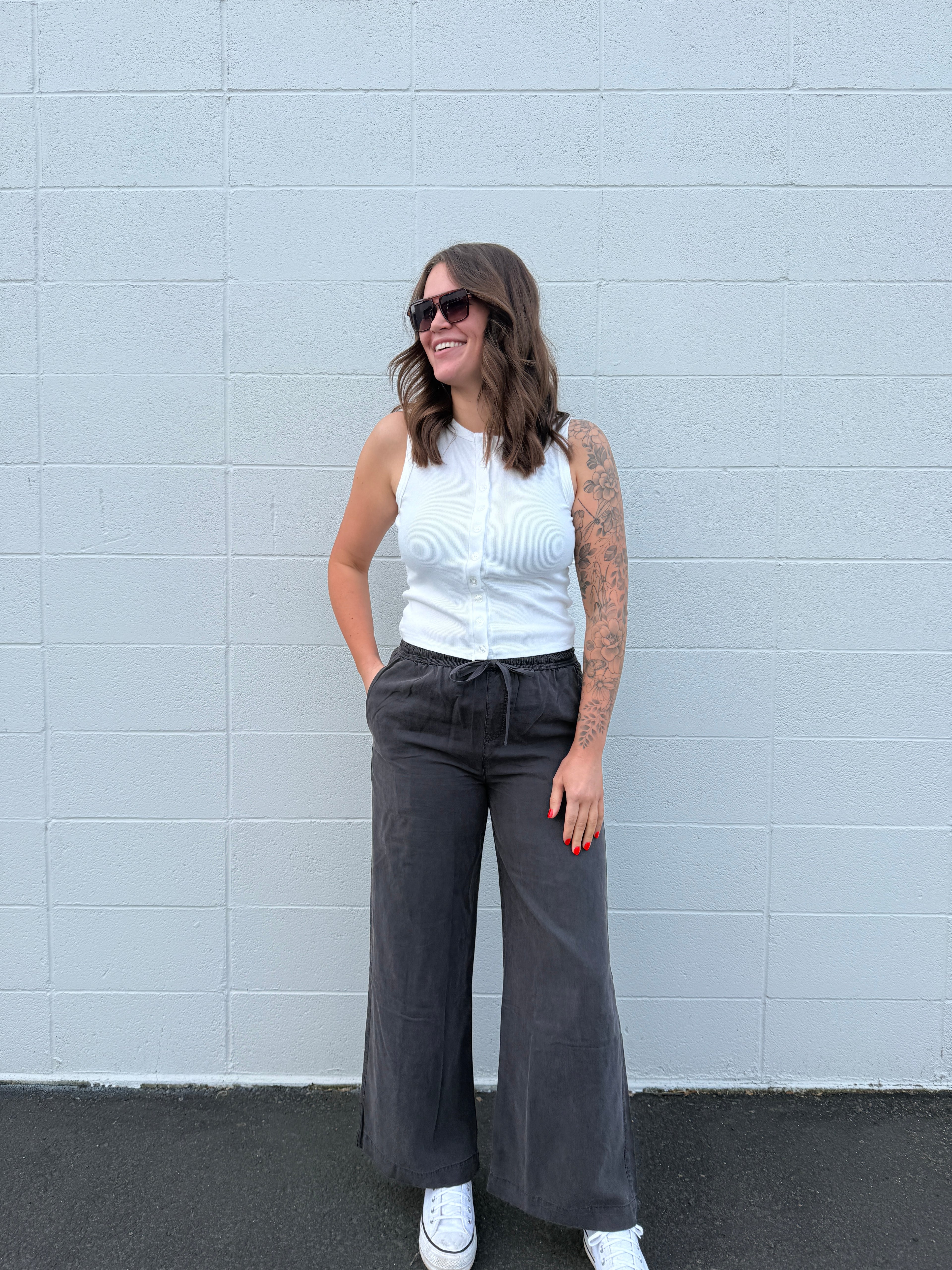 Tencel Wide Leg Pants
