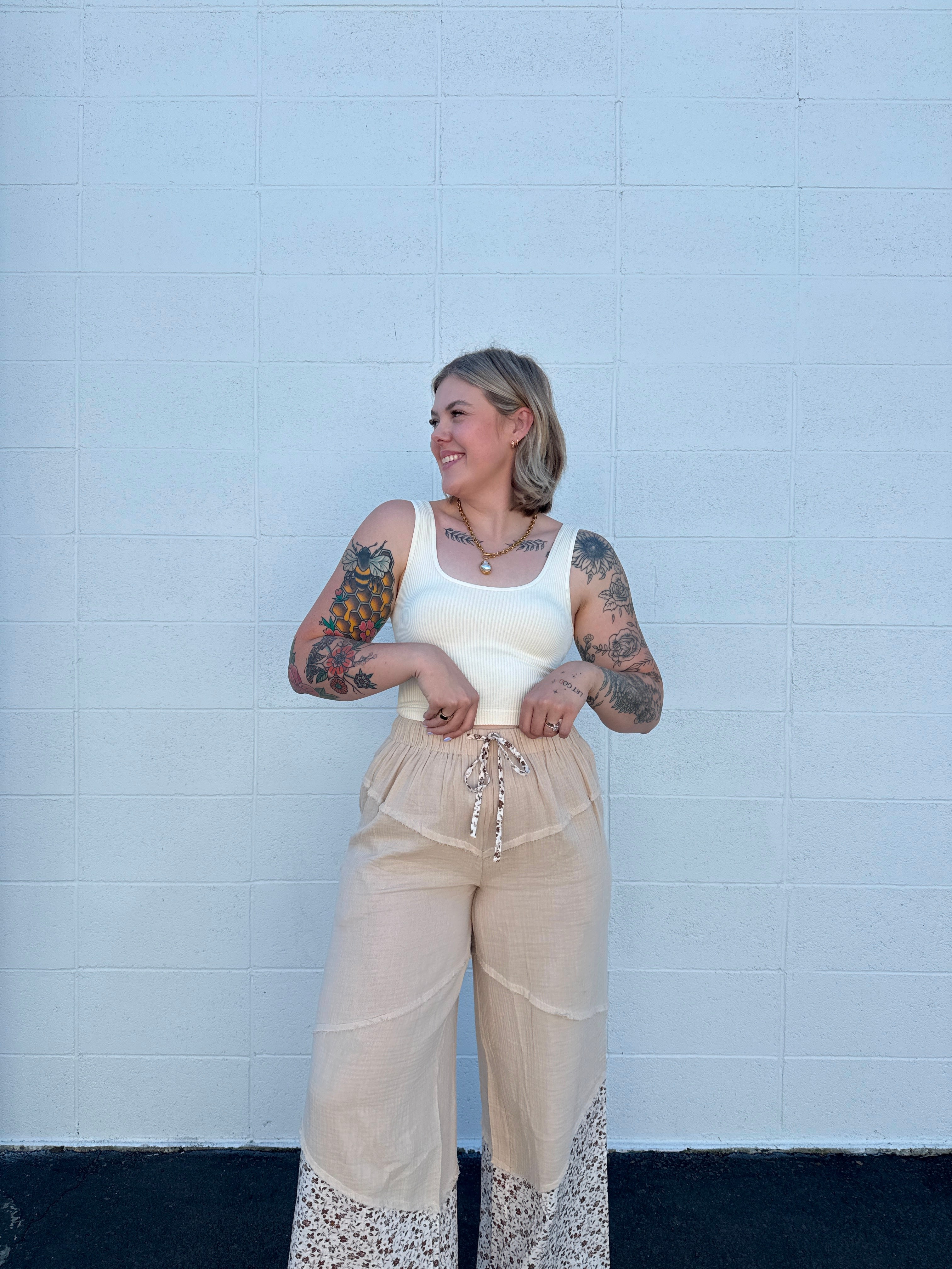 Sunkissed Petal Wide Leg Pants