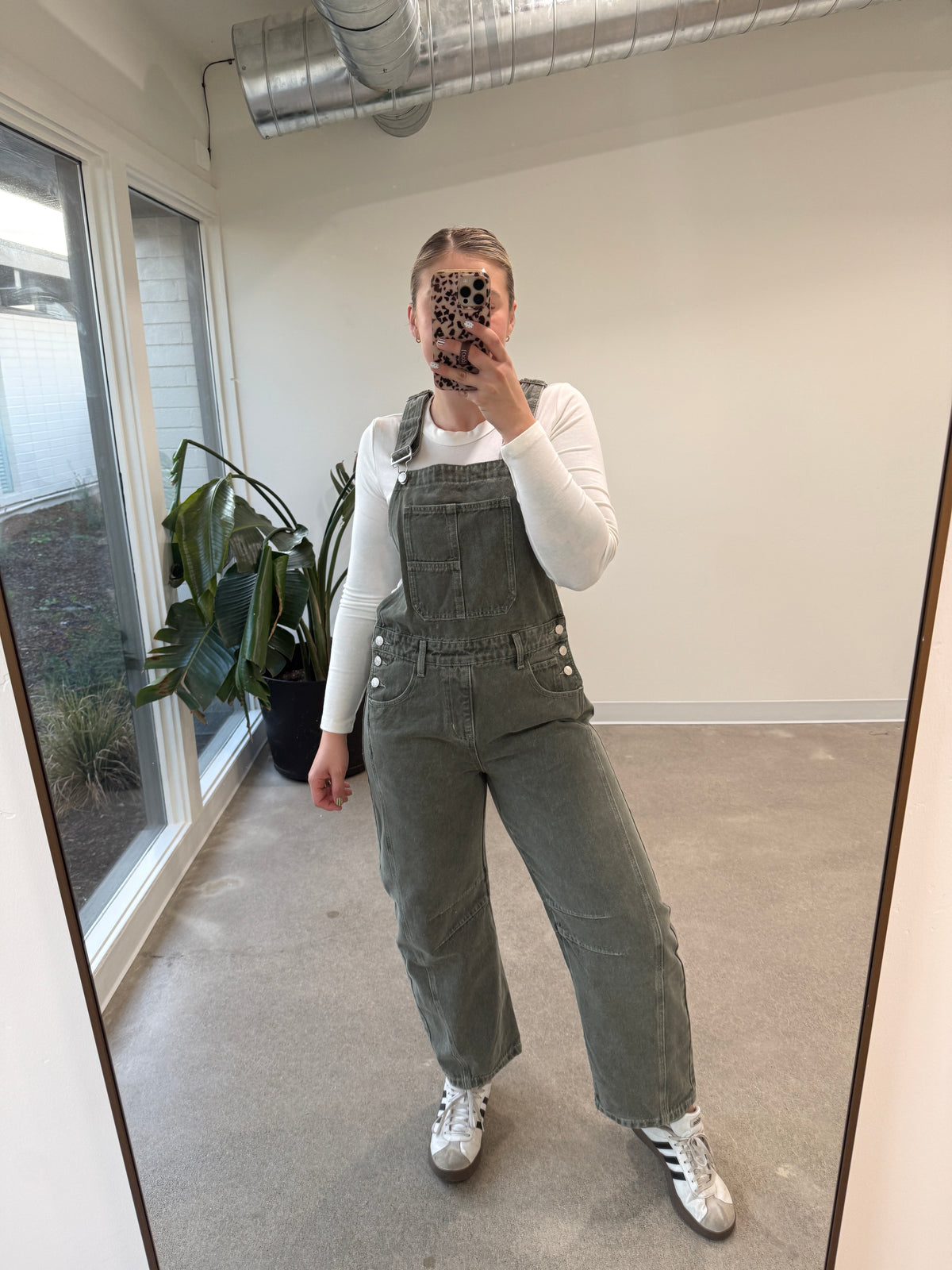 Mineral Washed Barrel Overalls (Multiple Colors)