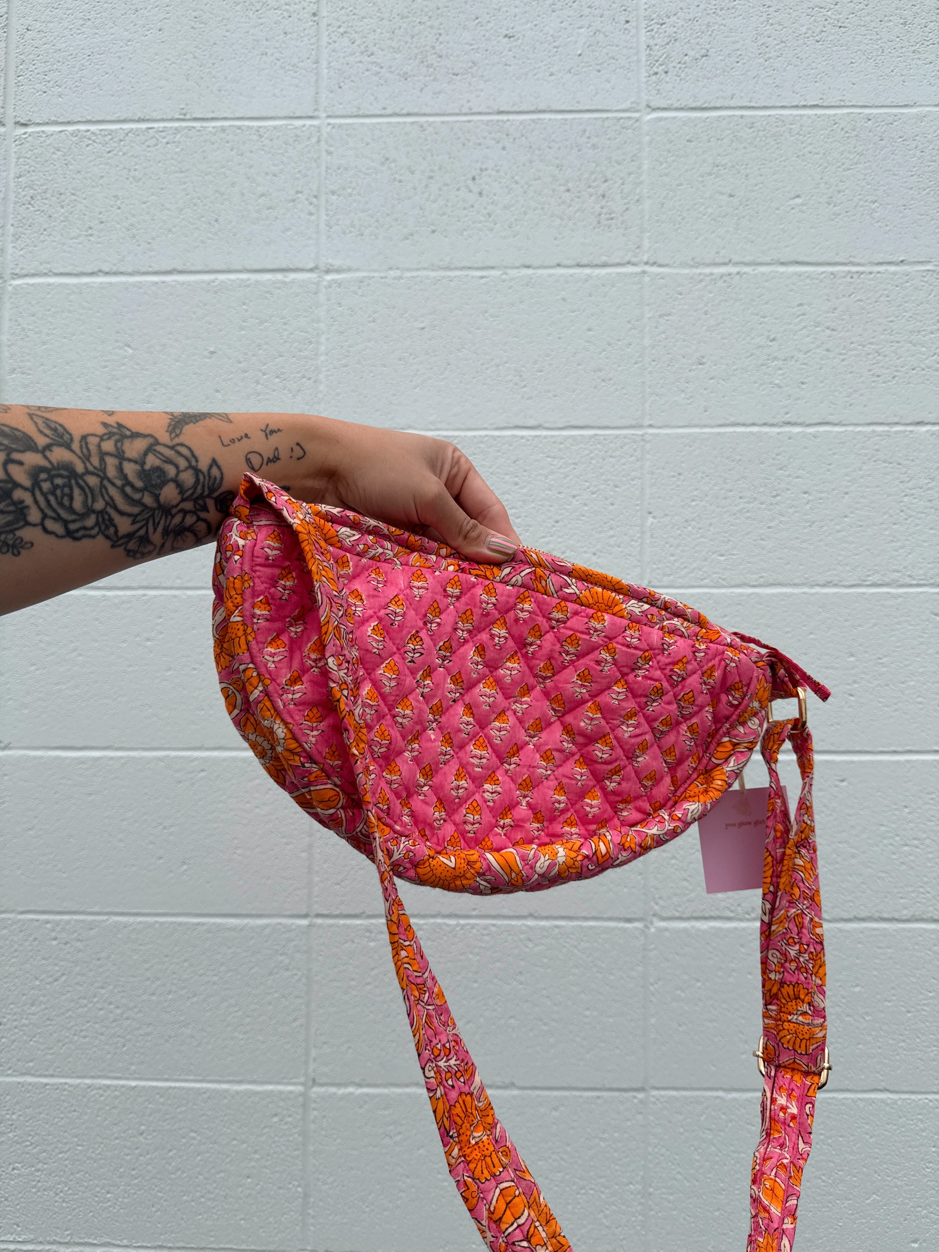 Pink Paradise Quilted Crossbody