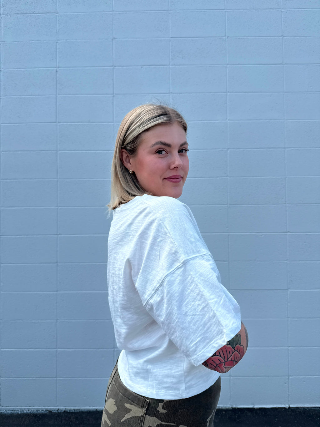 Call Me Beep Me Button Down Tee
