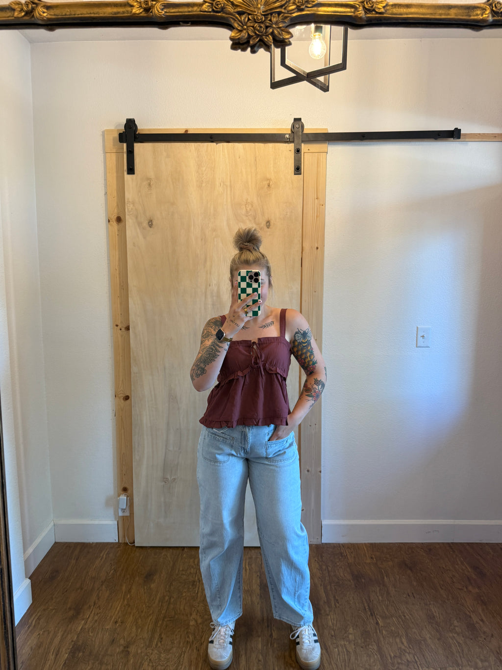 Kenzie Front Pocket Barrel Jeans