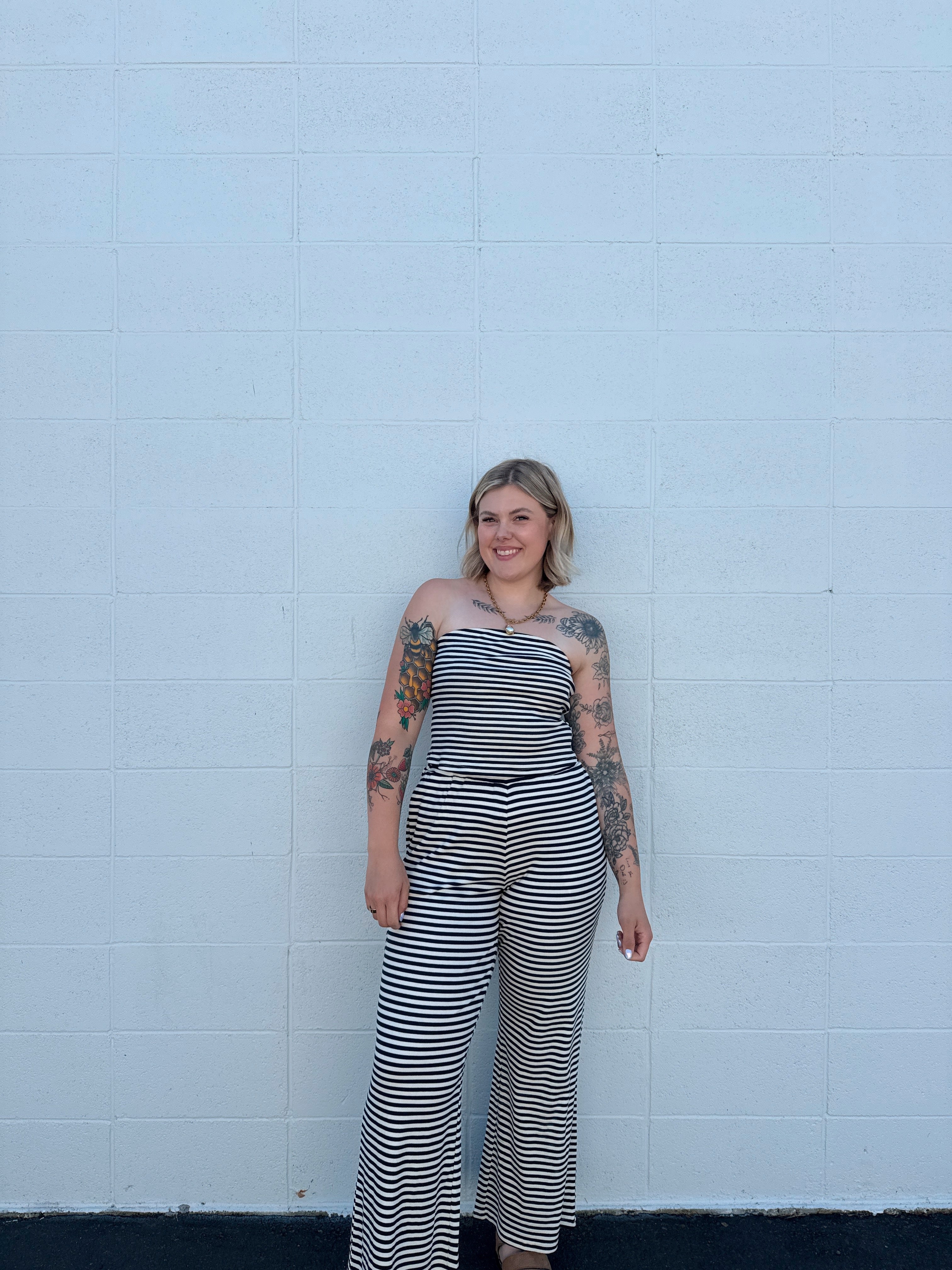 Coastline Striped Navy Set