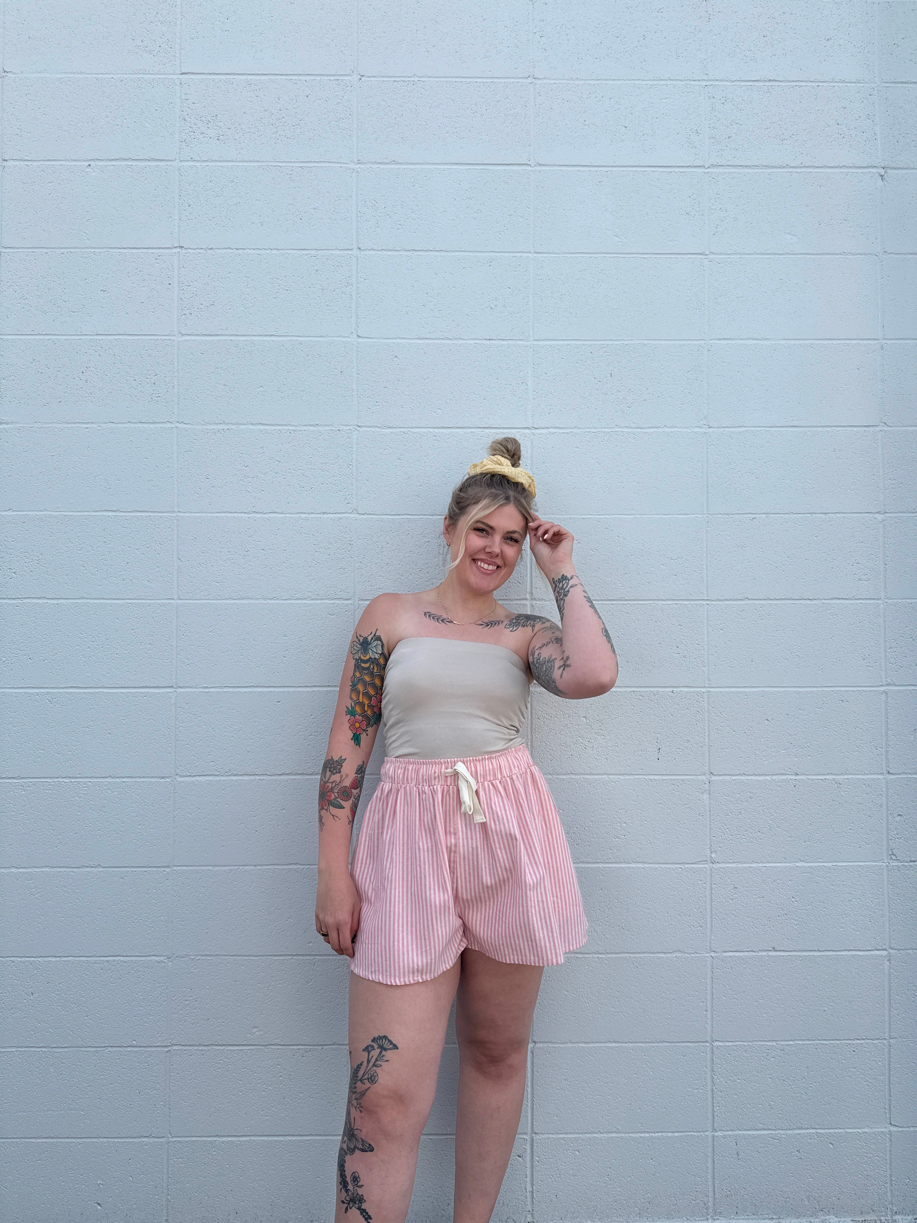 Sadie Striped Linen Shorts (multiple colors)
