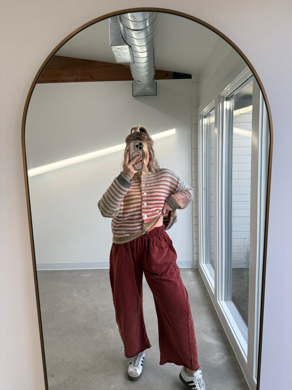 Winter Days Mineral Wash Fleece Barrel Pants