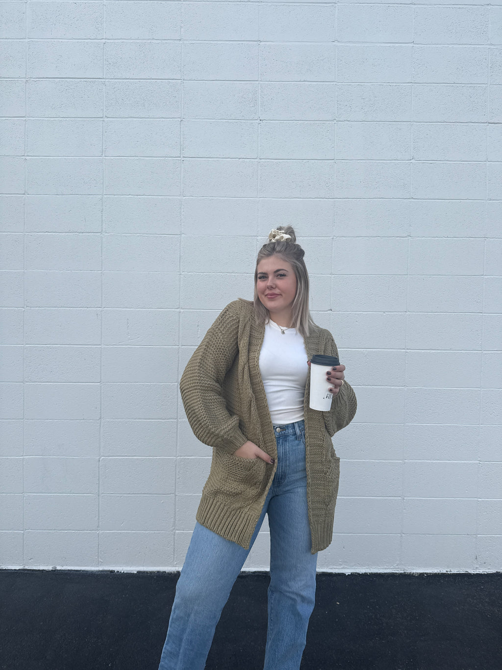 Cozy Days Ahead Cardigan - Olive