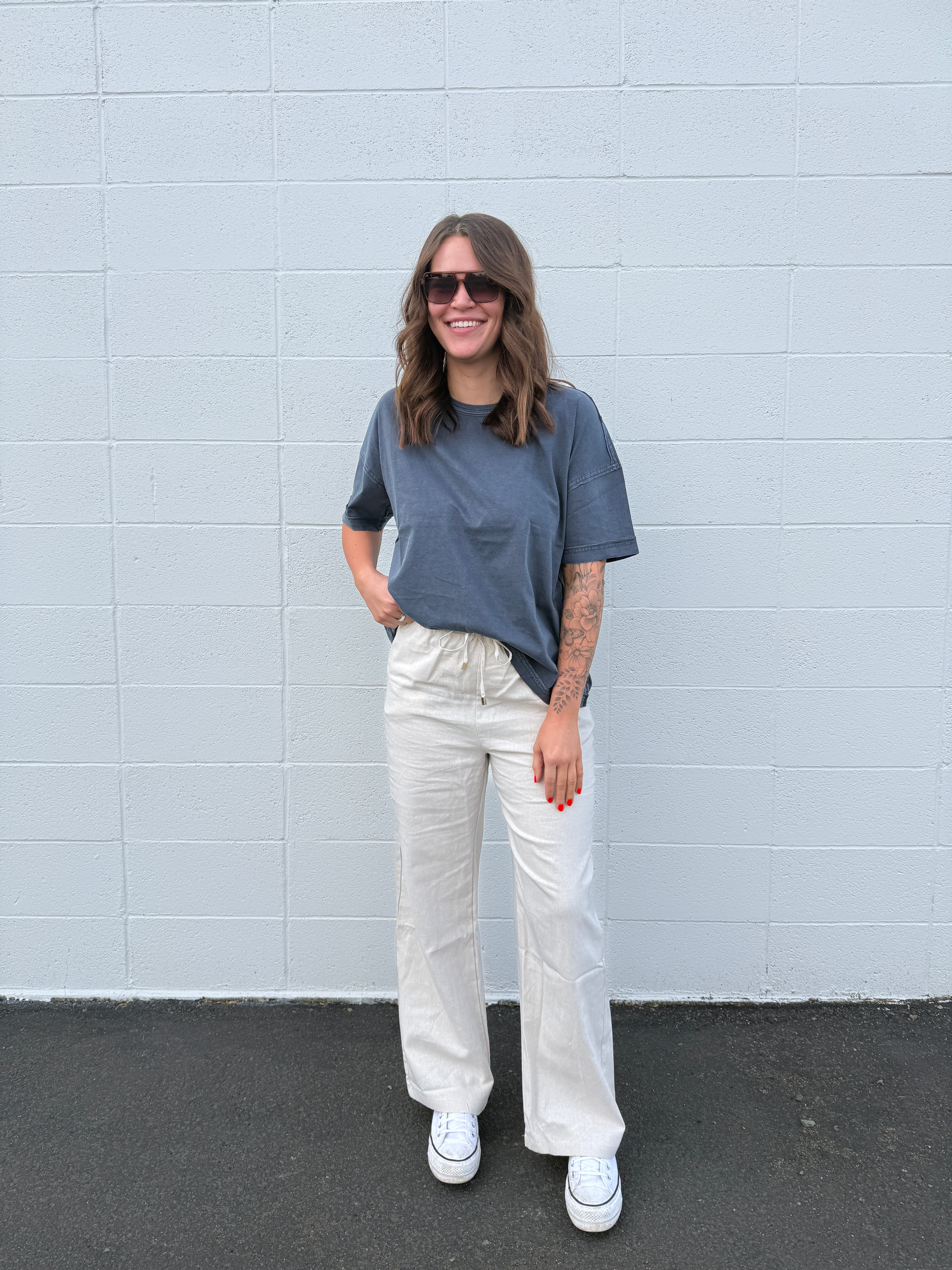 Linen Blend Pants (Multiple Colors)