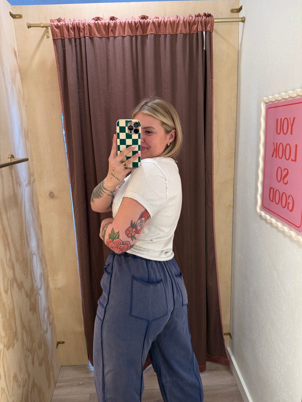 Lover Girl Blue Mineral Wash Pants