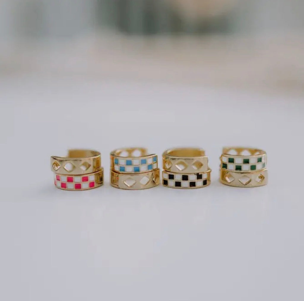 Mauve Checker Hoops (Multiple Colors)
