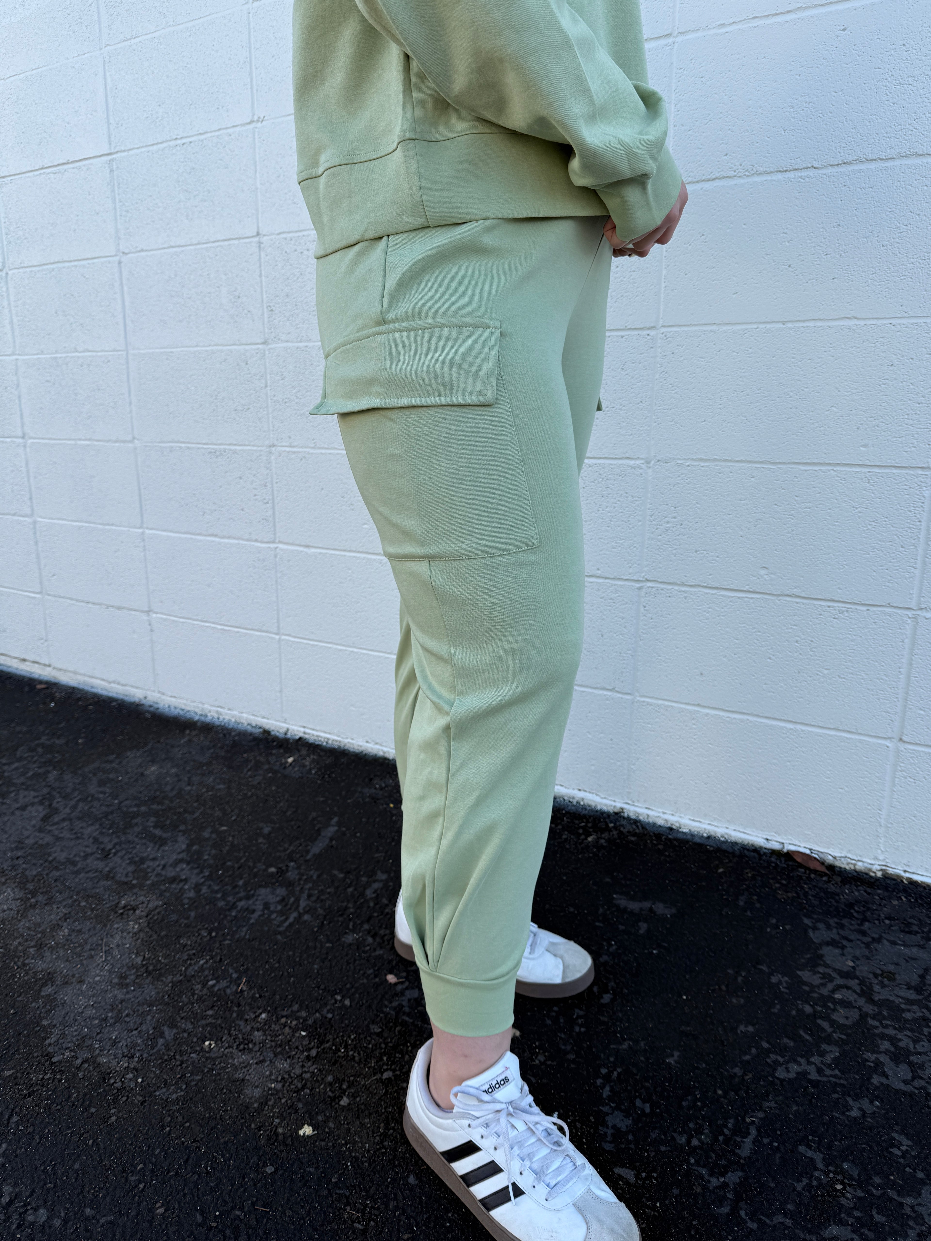 Lounge Around Crewneck Cargo Set (Multiple Colors)