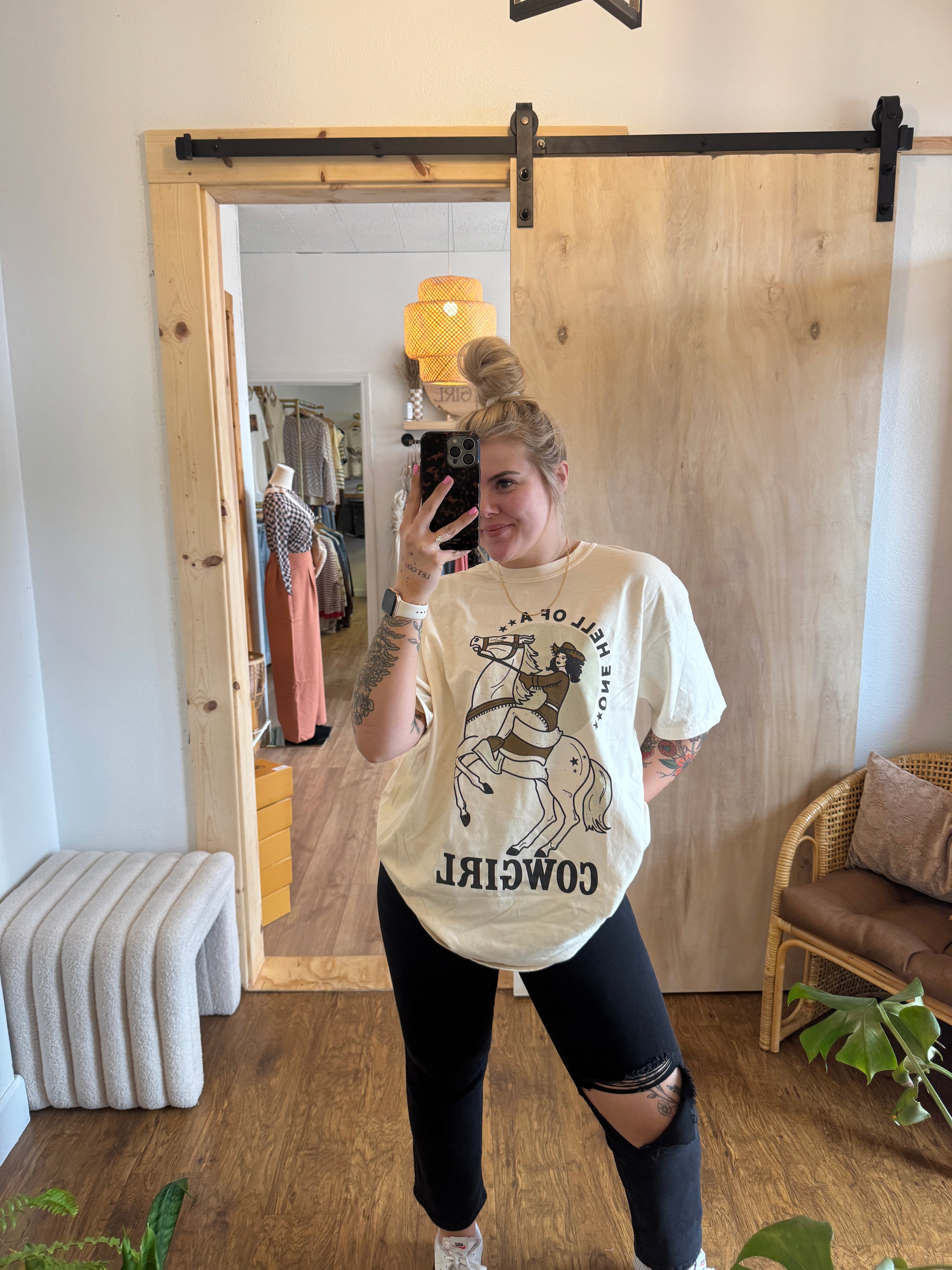 One Hell of a Cowgirl Oversized Tee