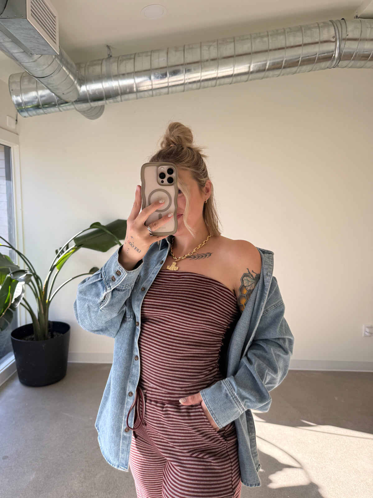 Travel Day Striped Set