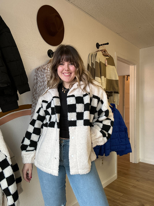 Checker Sherpa Shacket