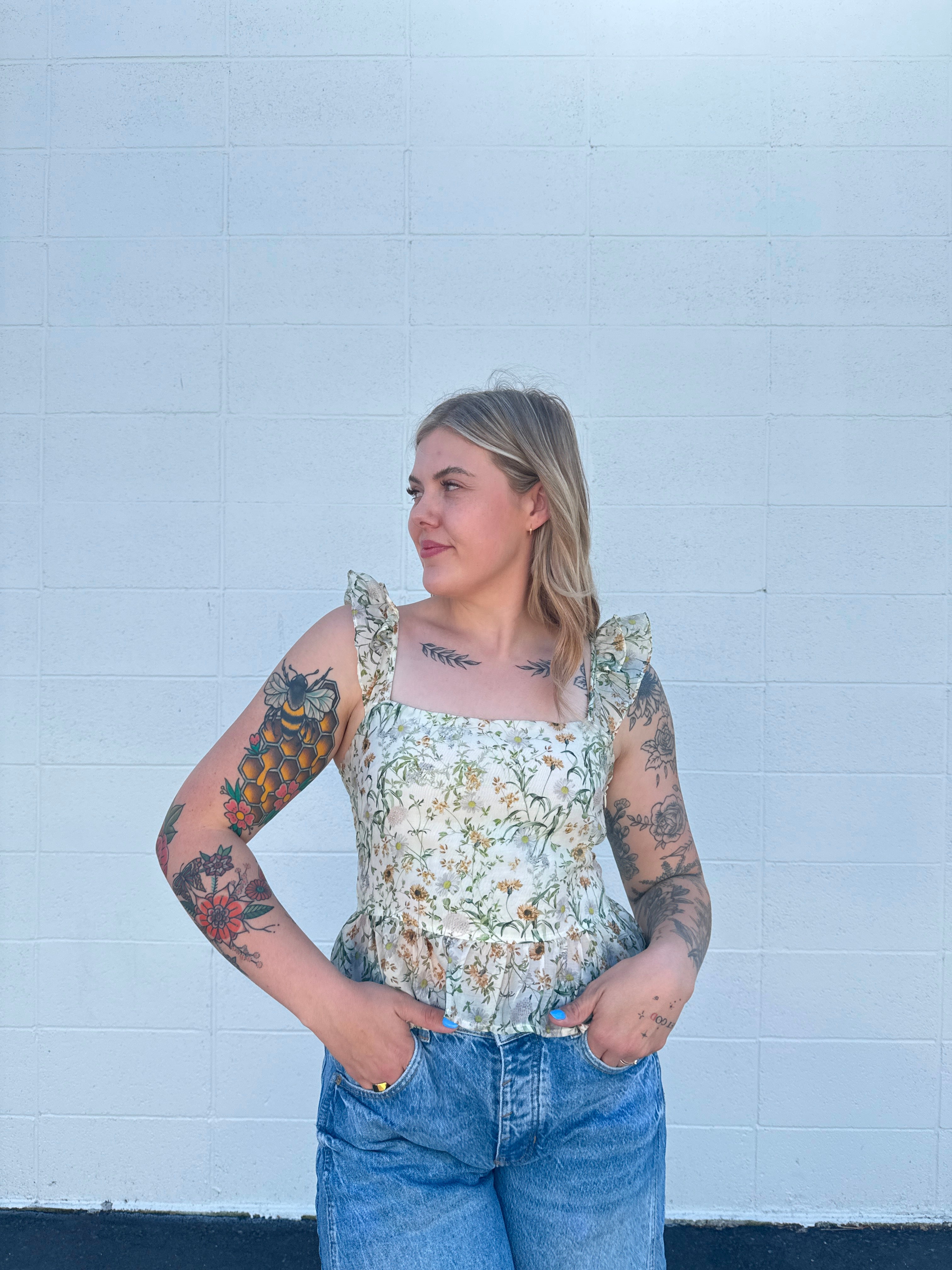 Garden Party Ruffle Top