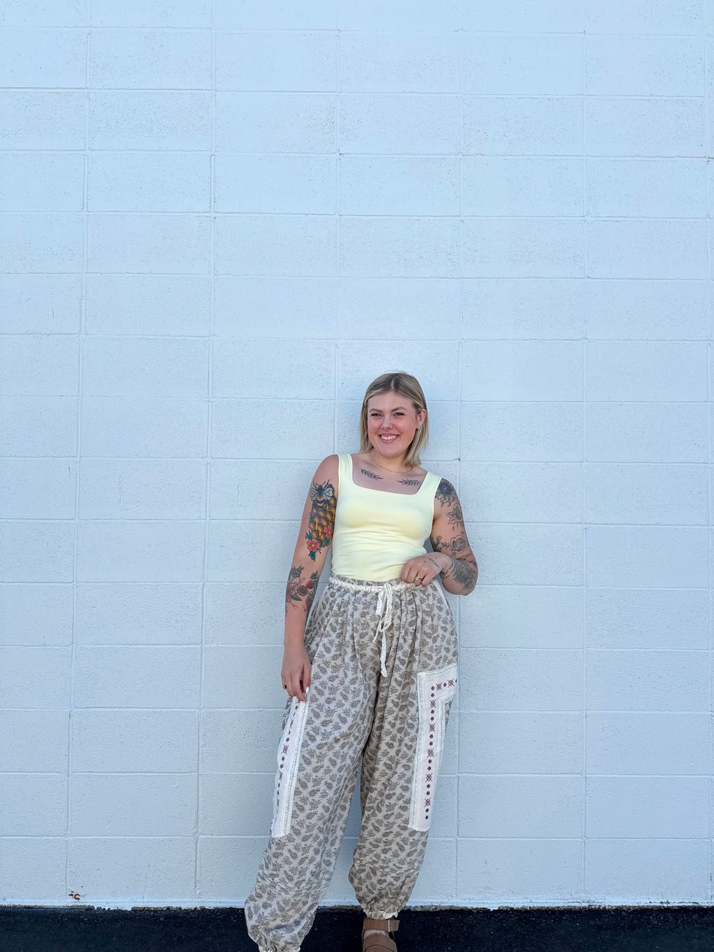 Paisley and Lace Joggers