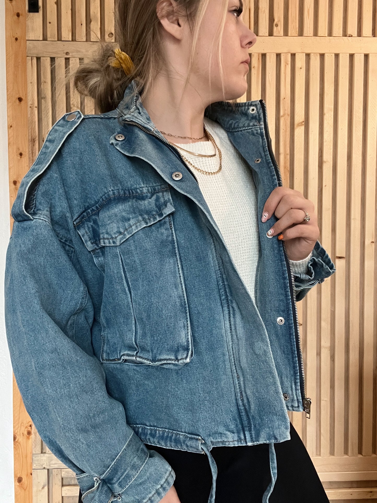 Denim Bomber Jacket