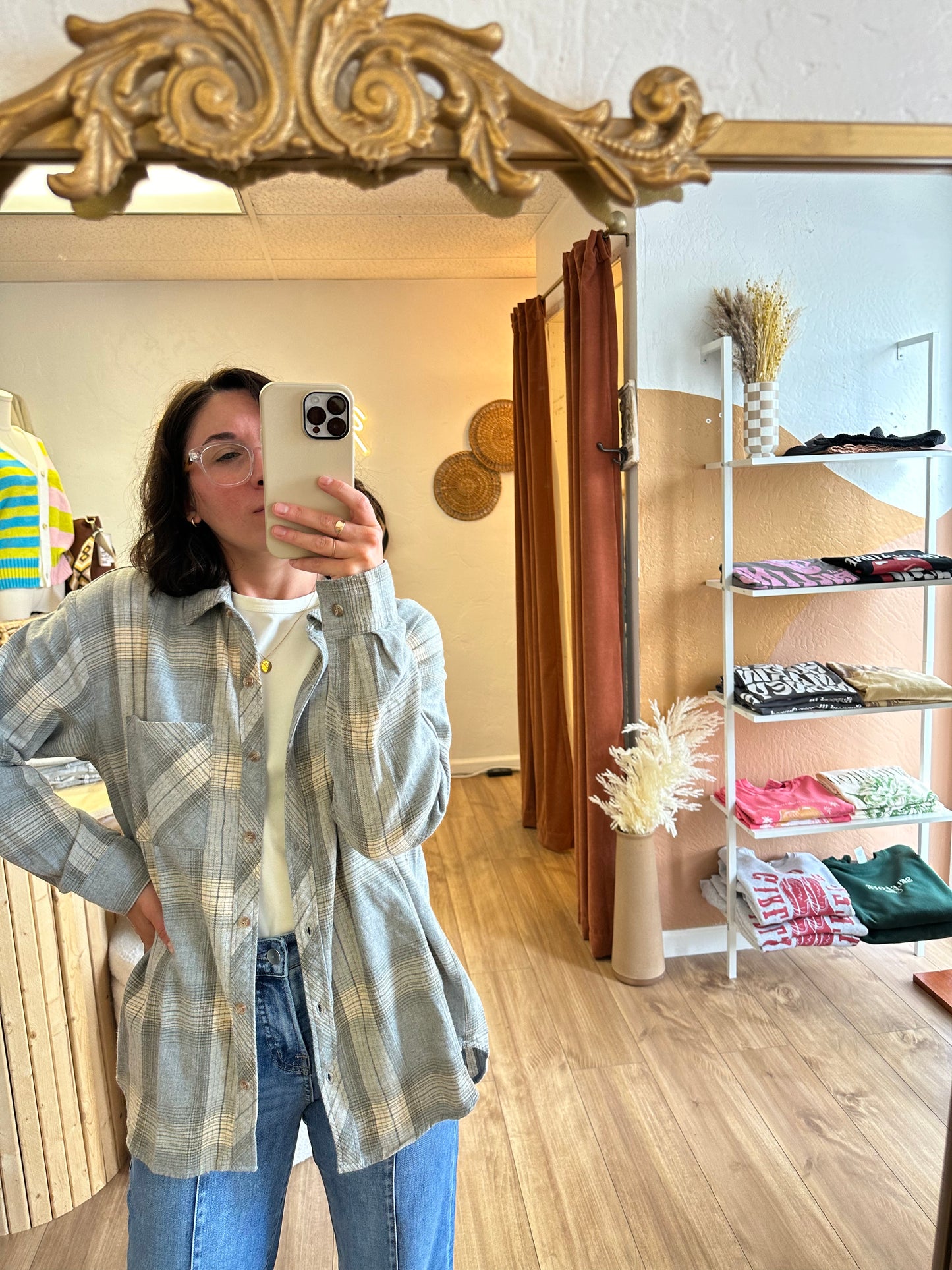 Cloudy Days Oversized Flannel