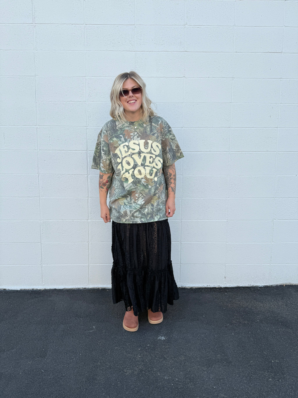 Jesus Loves You Camo Graphic Tee