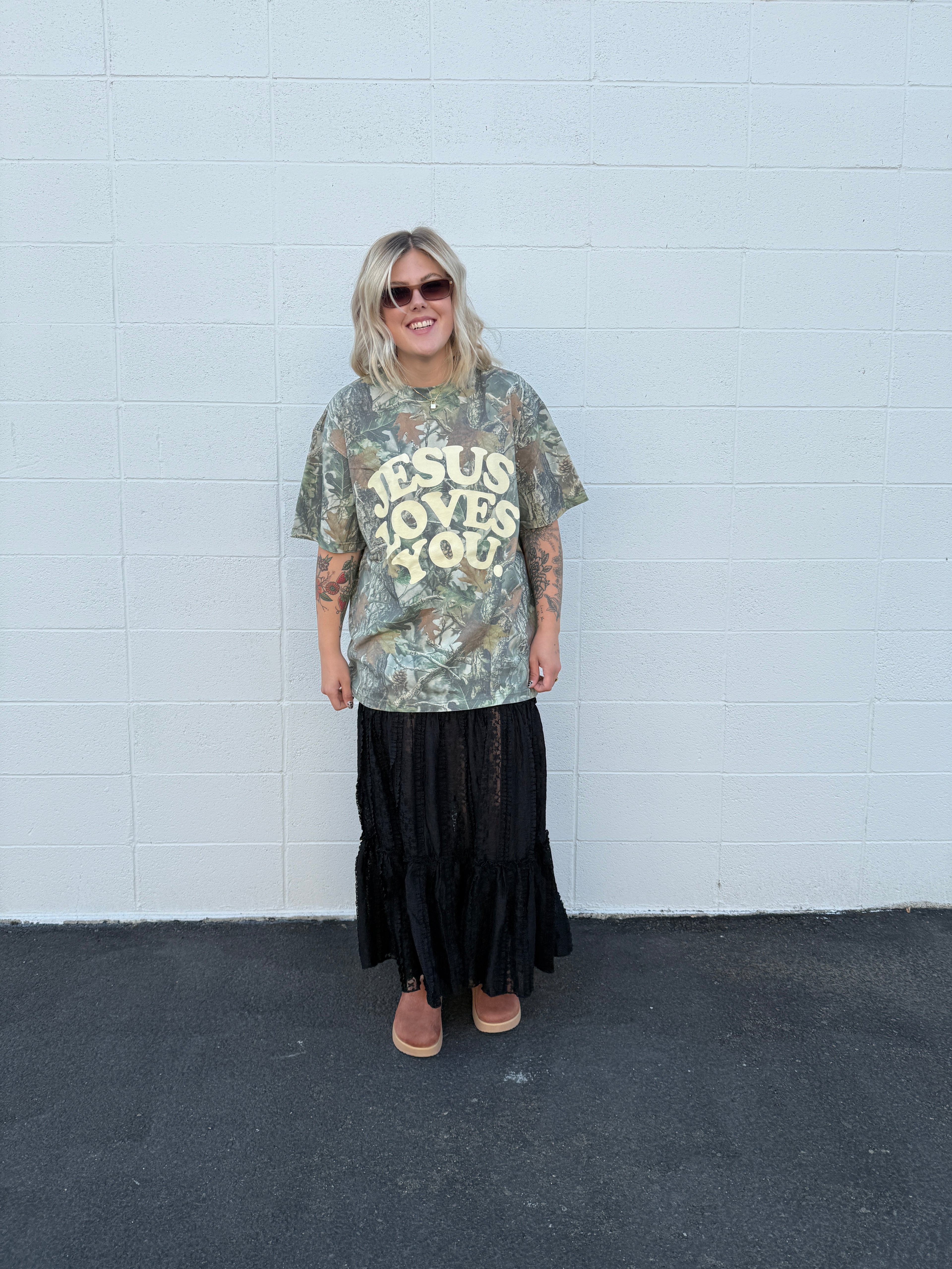 Jesus Loves You Camo Graphic Tee