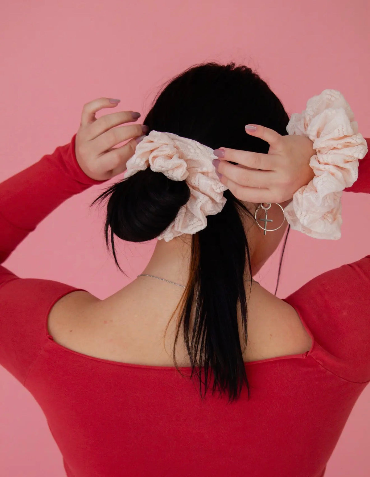 Peony Pink Jumbo Scrunchie