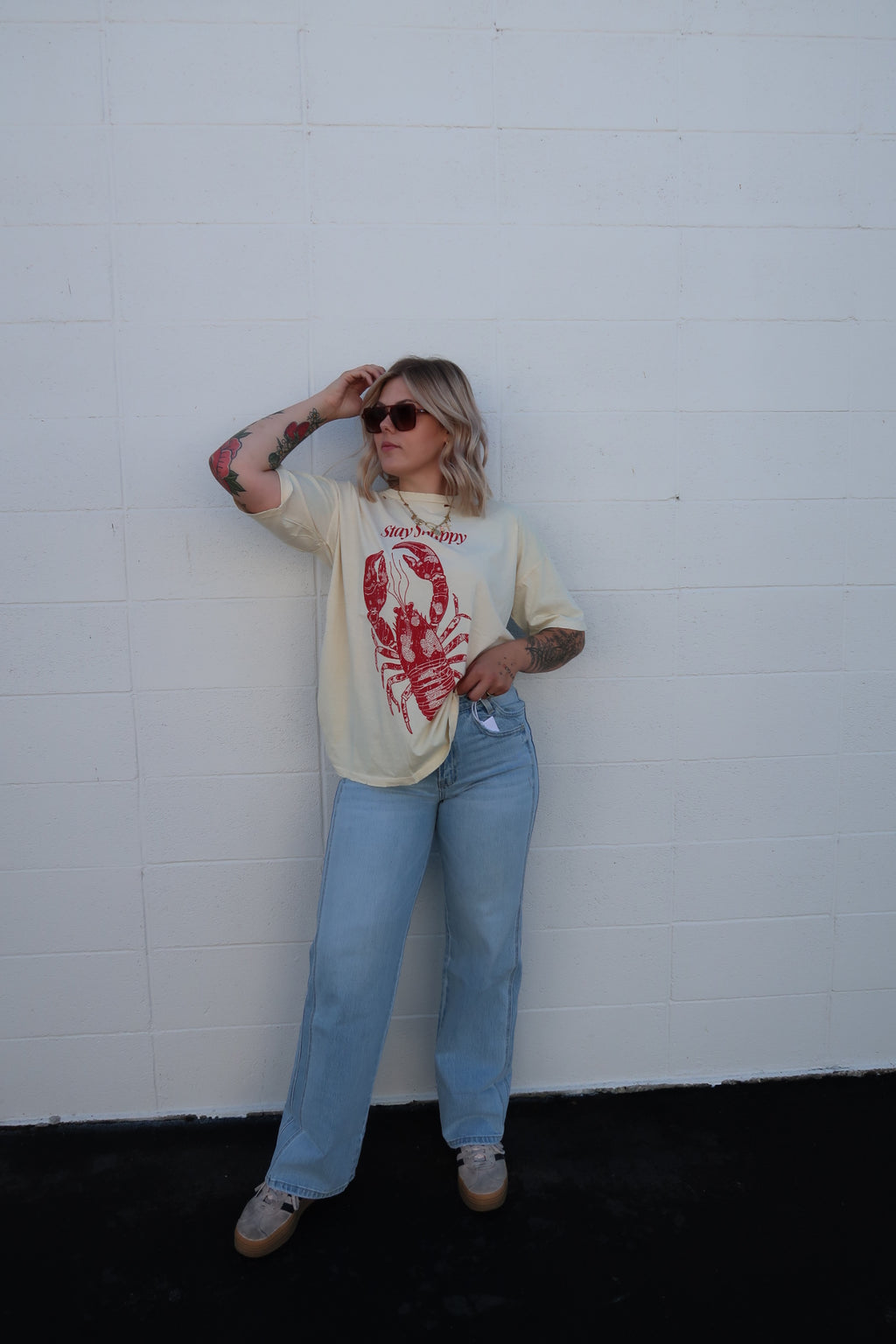 Kelsi Cuffed Baggy Wide Jeans