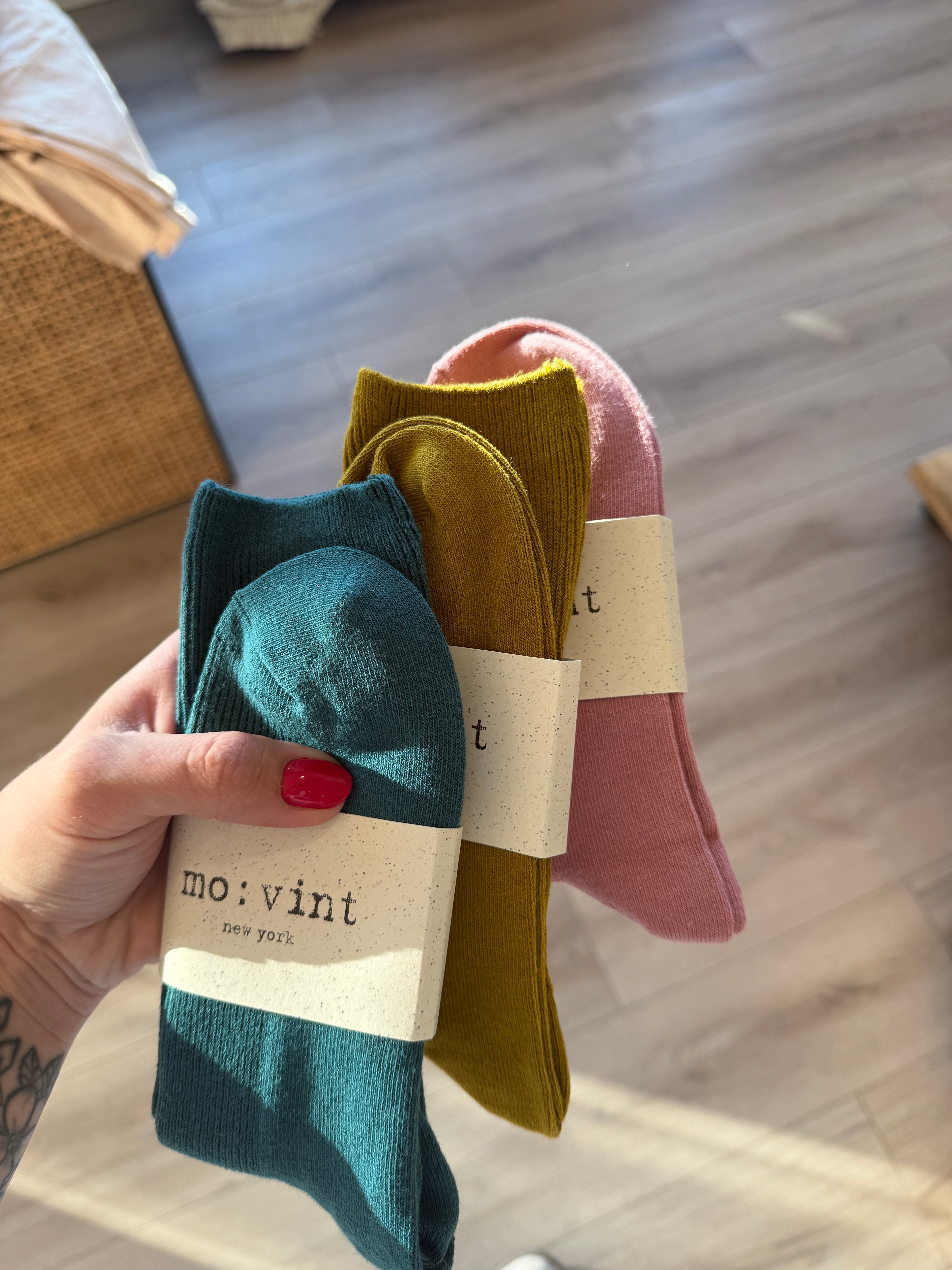 Ribbed Mock Socks (multiple colors)