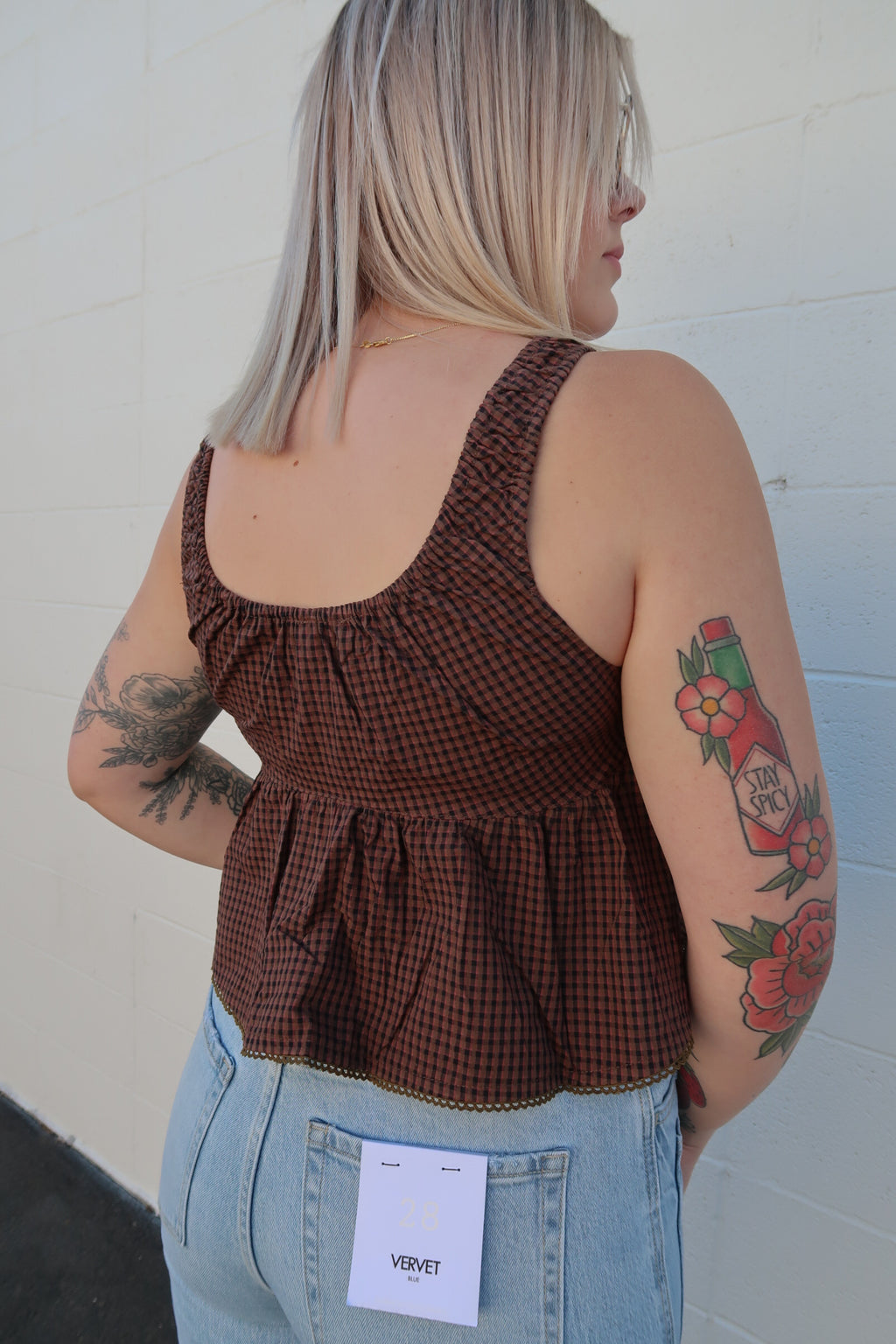 Just A Fall Girly Tie Up Top