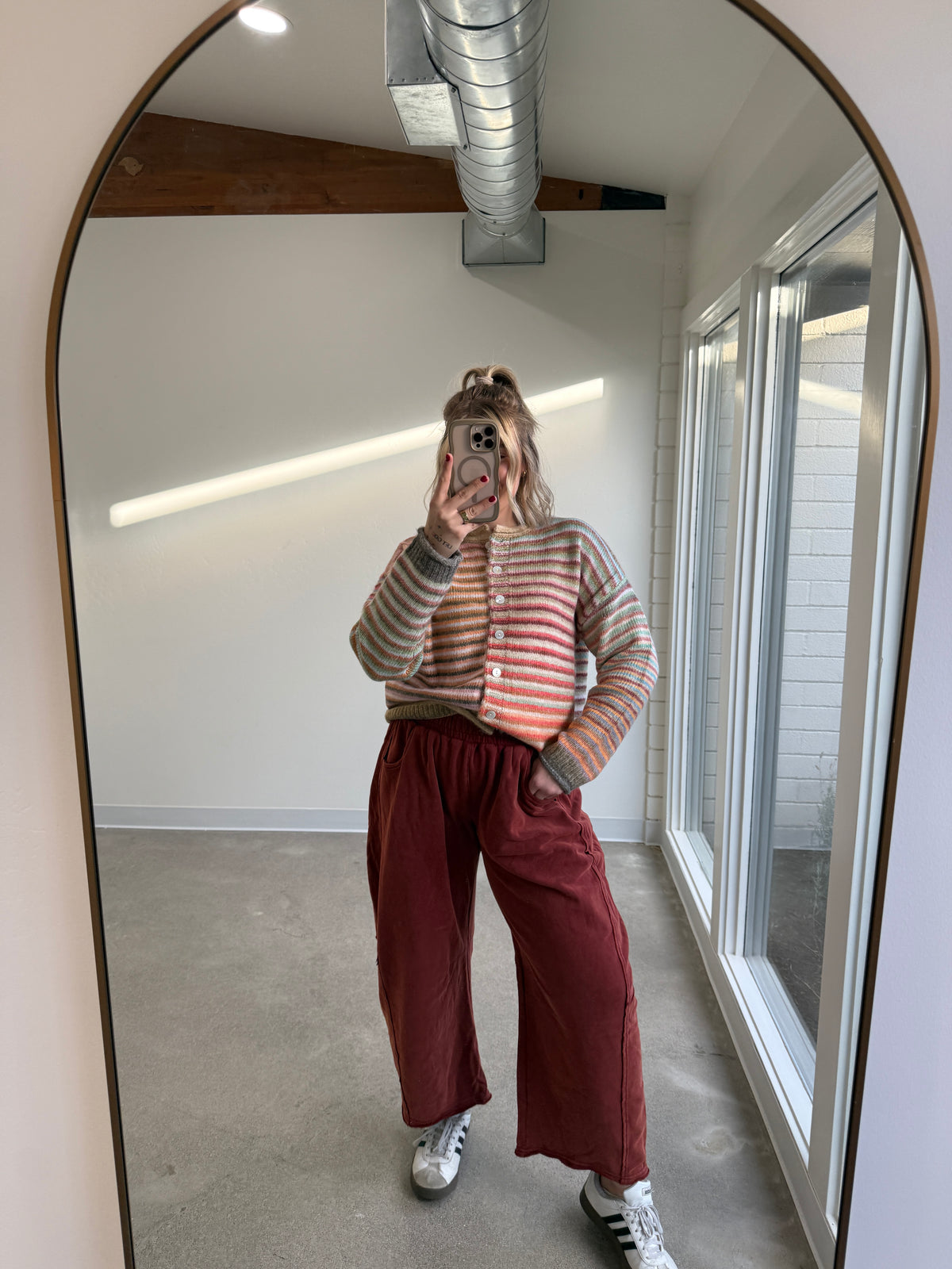 Winter Days Mineral Wash Fleece Barrel Pants
