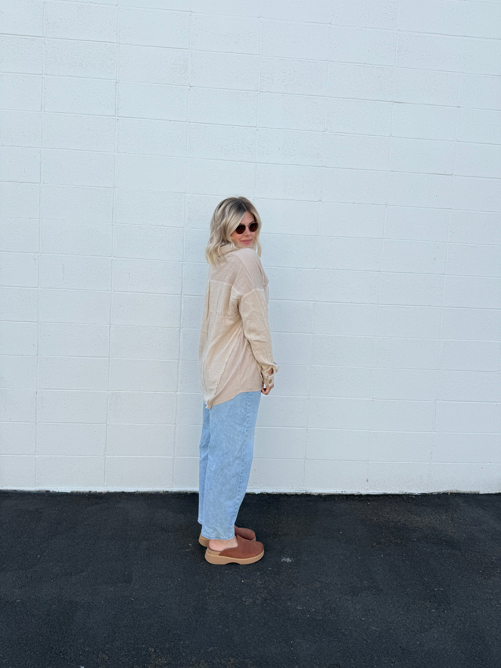 Mineral Washed Oversized Shacket