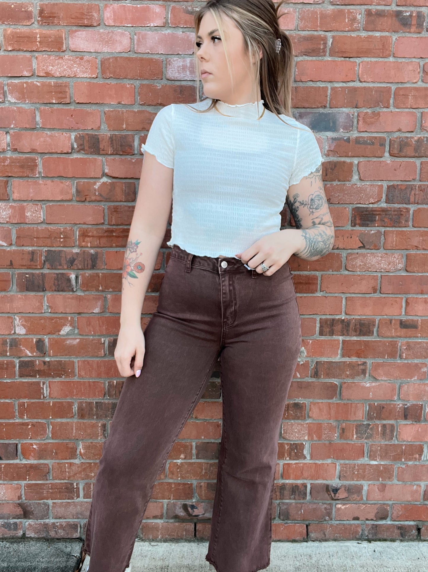 Riley Crop Tee (Multiple Colors)