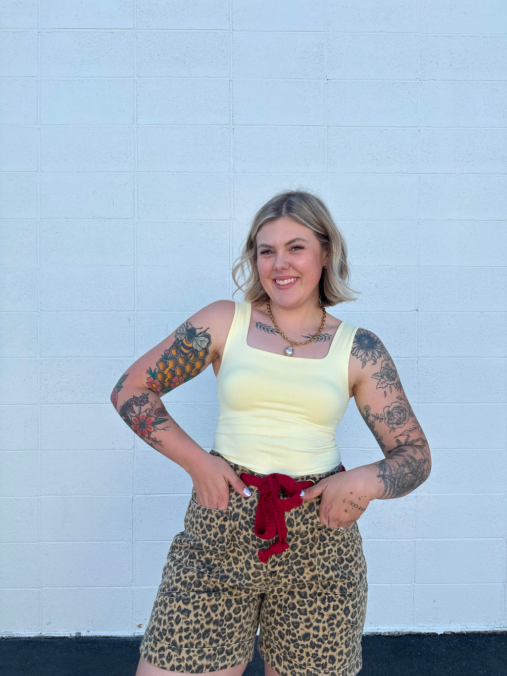 Double Lined Square Neck Tanks (Multiple Colors)