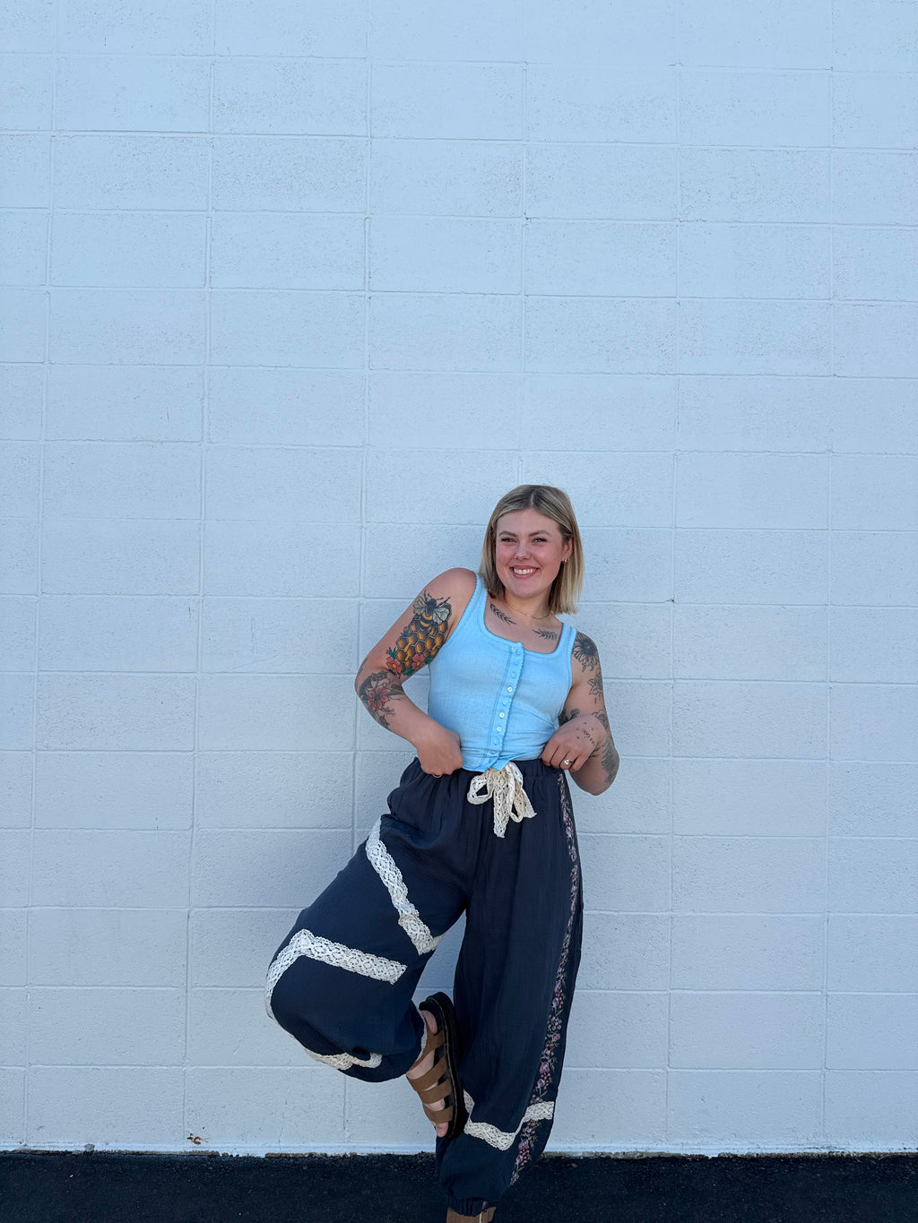 Moonlit Garden Gauze Joggers