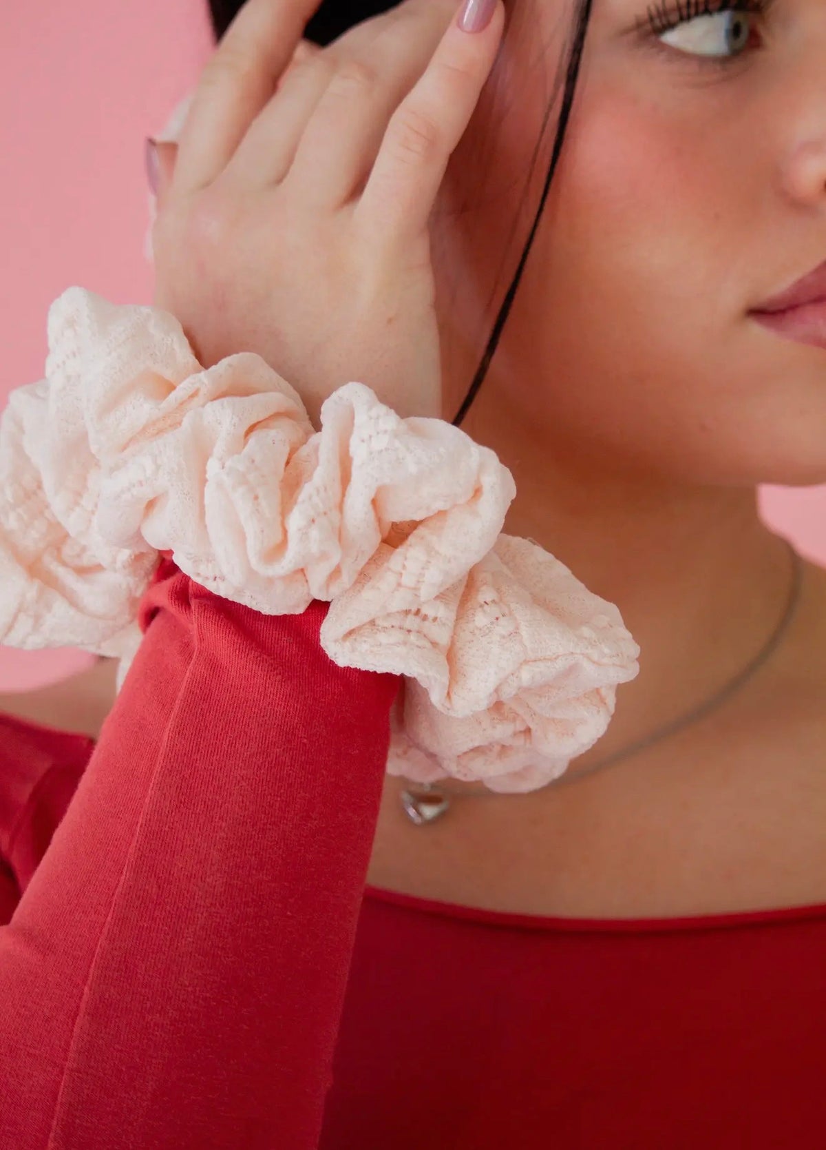 Peony Pink Jumbo Scrunchie