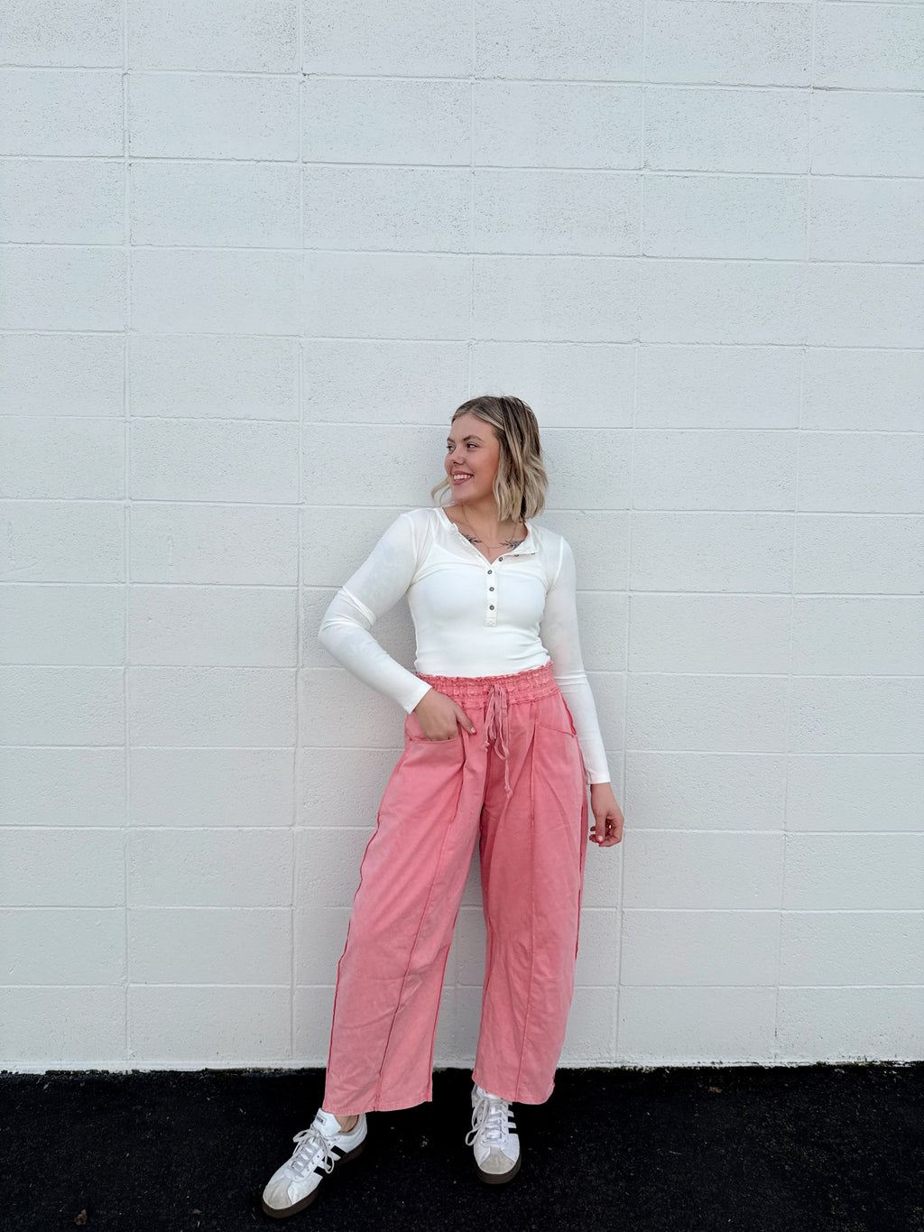 Lover Girl Mineral Wash Barrel Pants