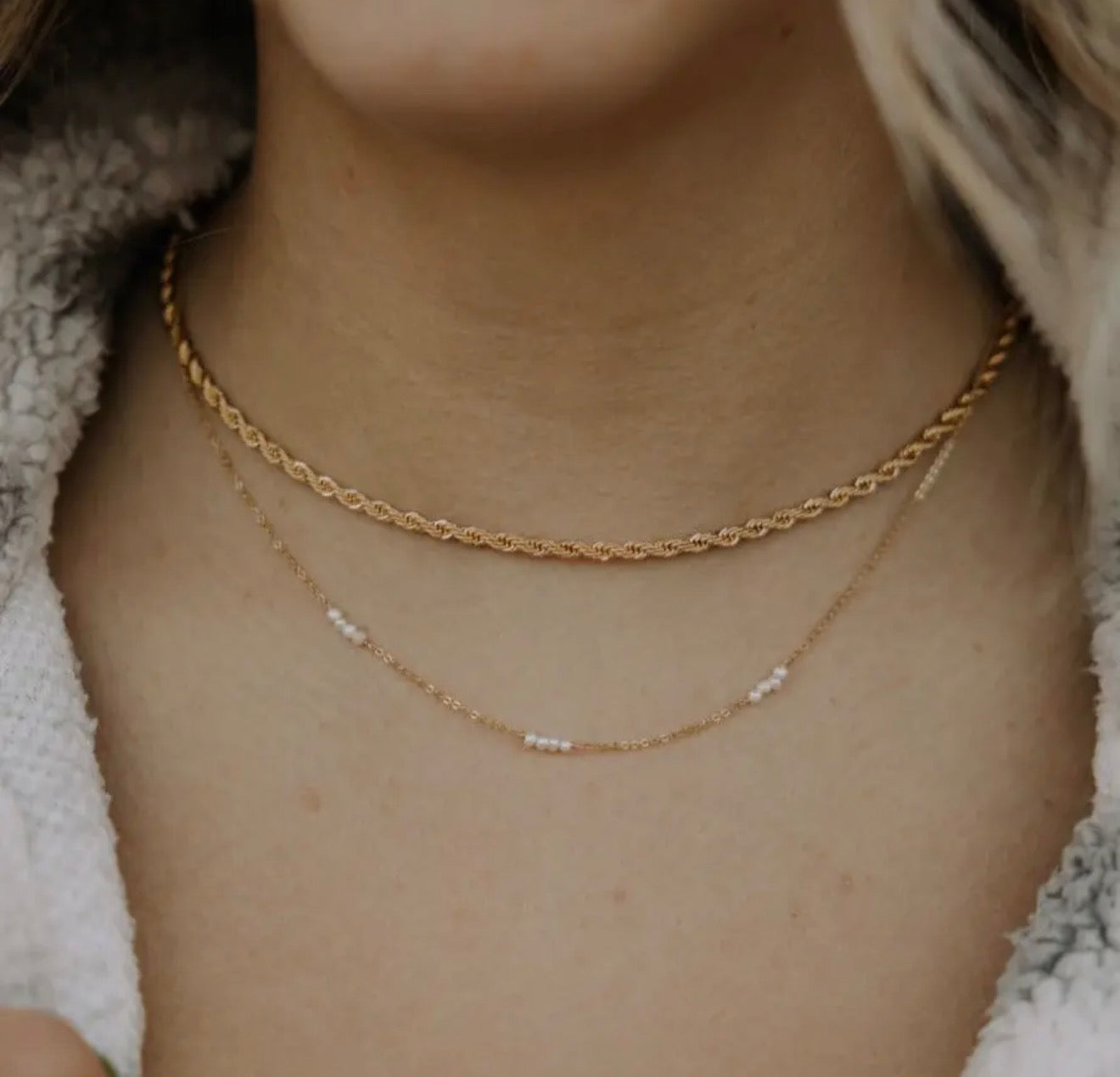 Mauve Pearl Necklace