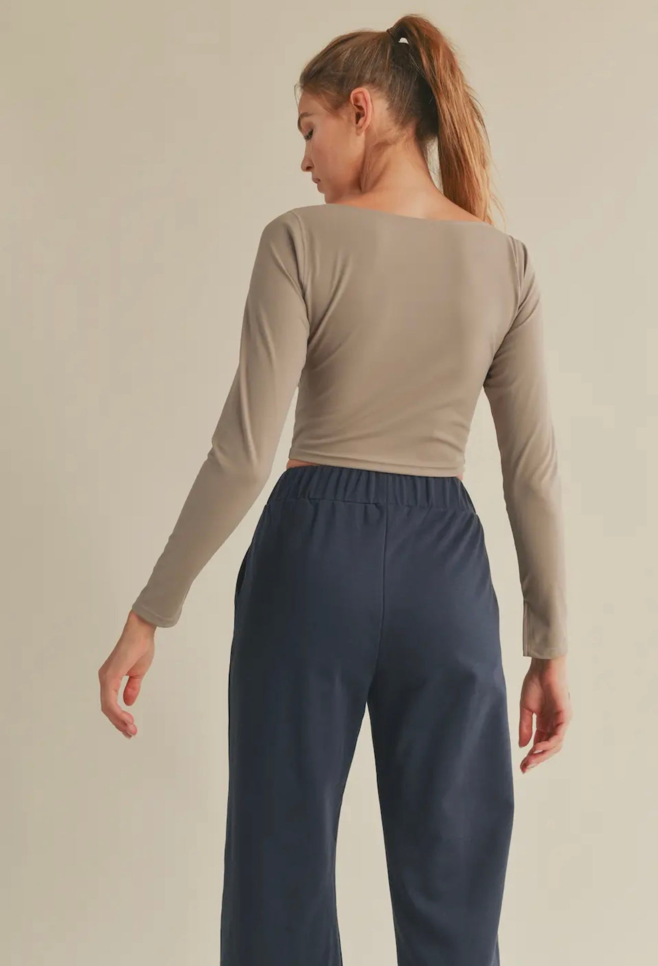 Taupe Seamless Long Sleeve