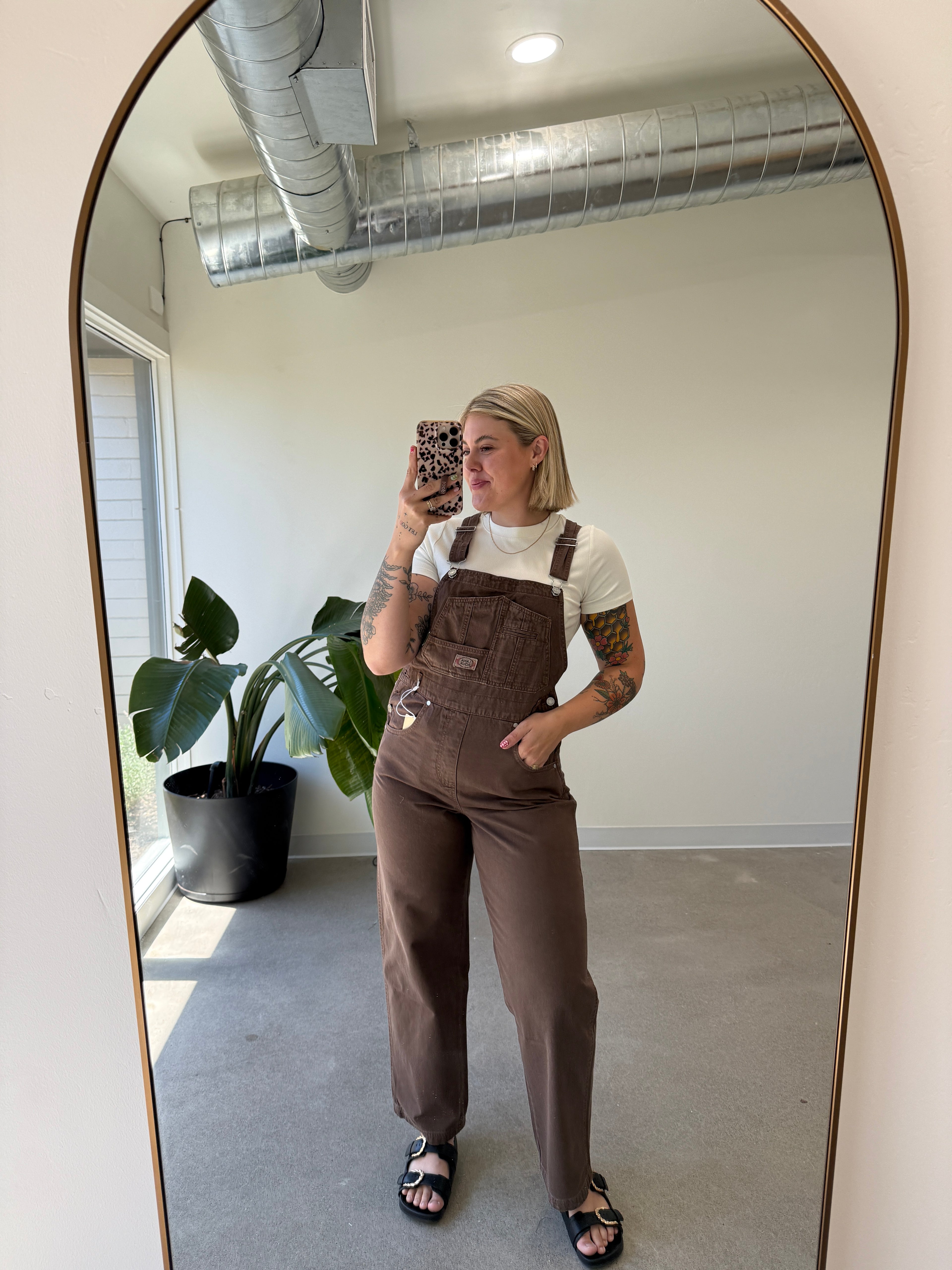 Mocha Utility Overalls