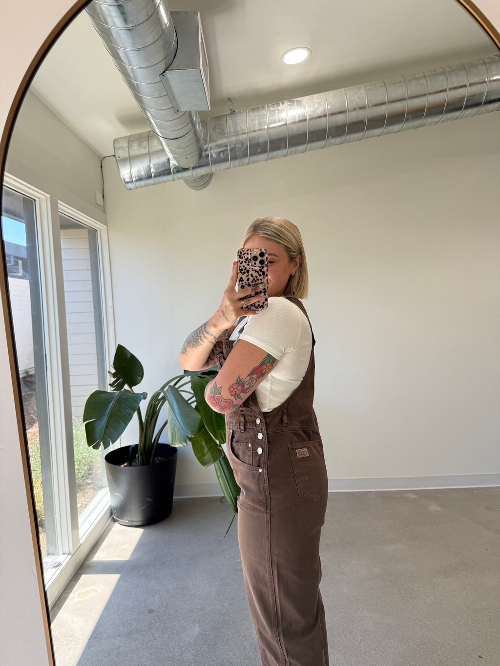 Mocha Utility Overalls