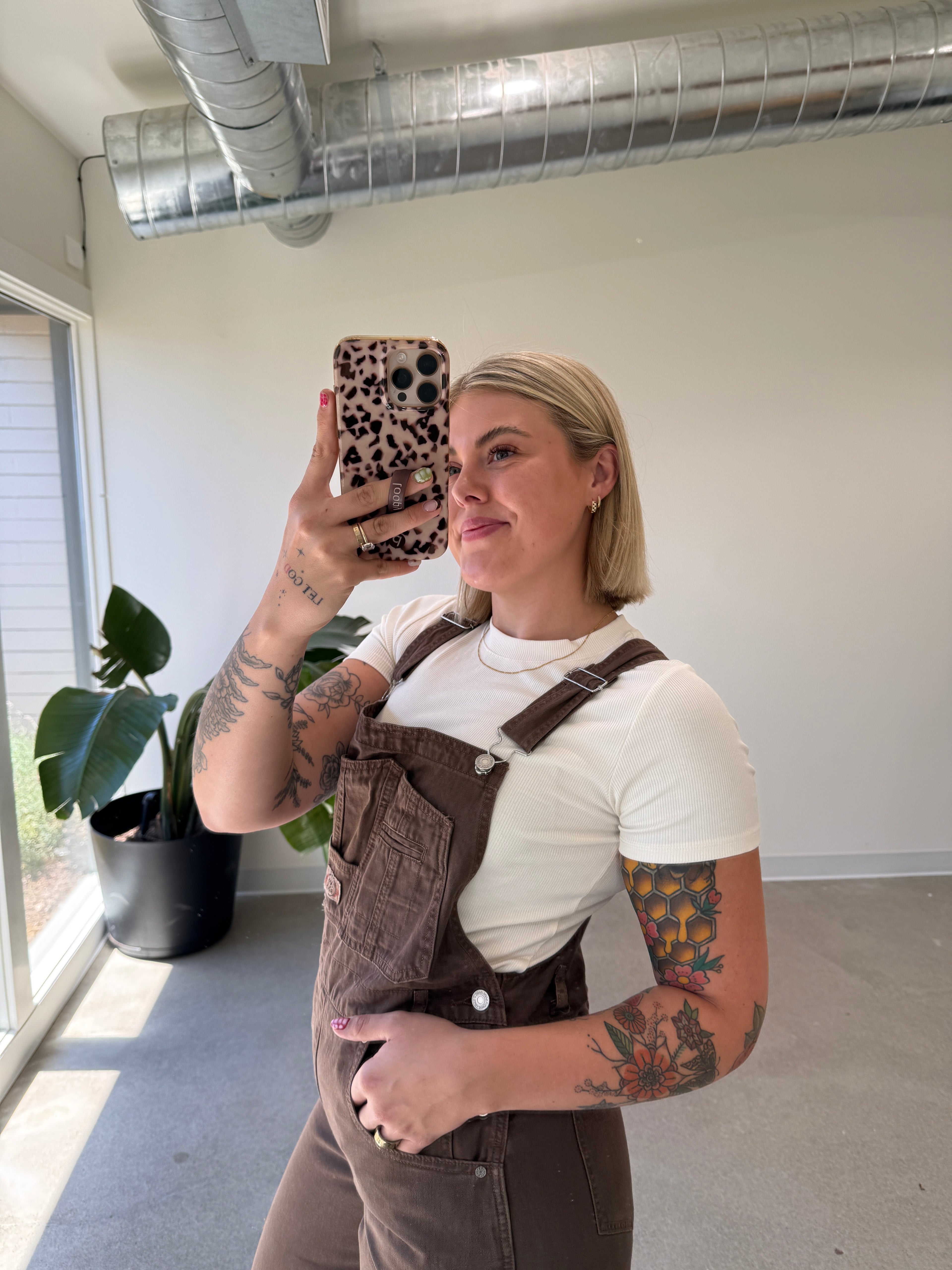 Mocha Utility Overalls