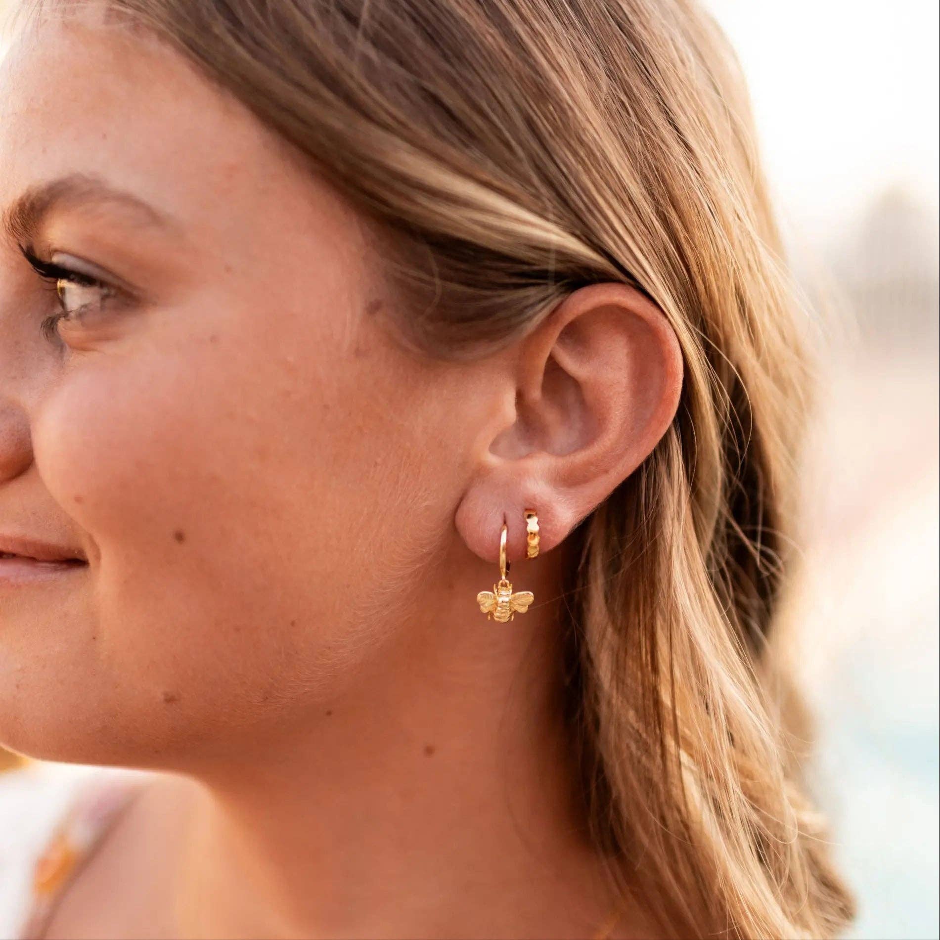 Mauve Honeycomb Hoops