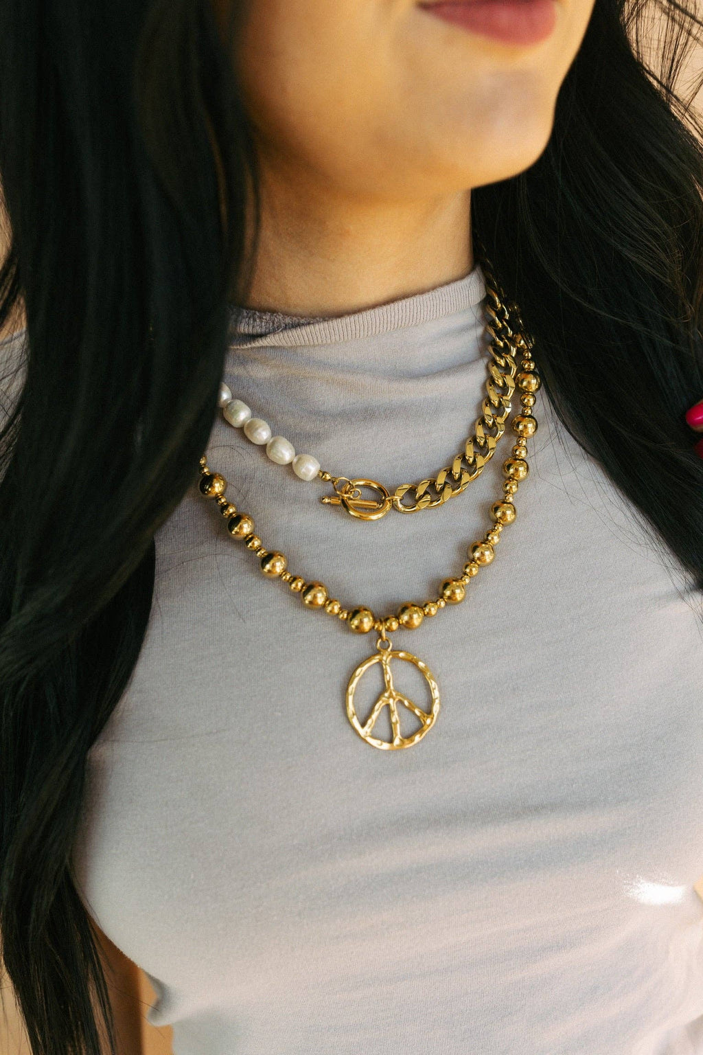 Chain Reaction Pearl Necklace