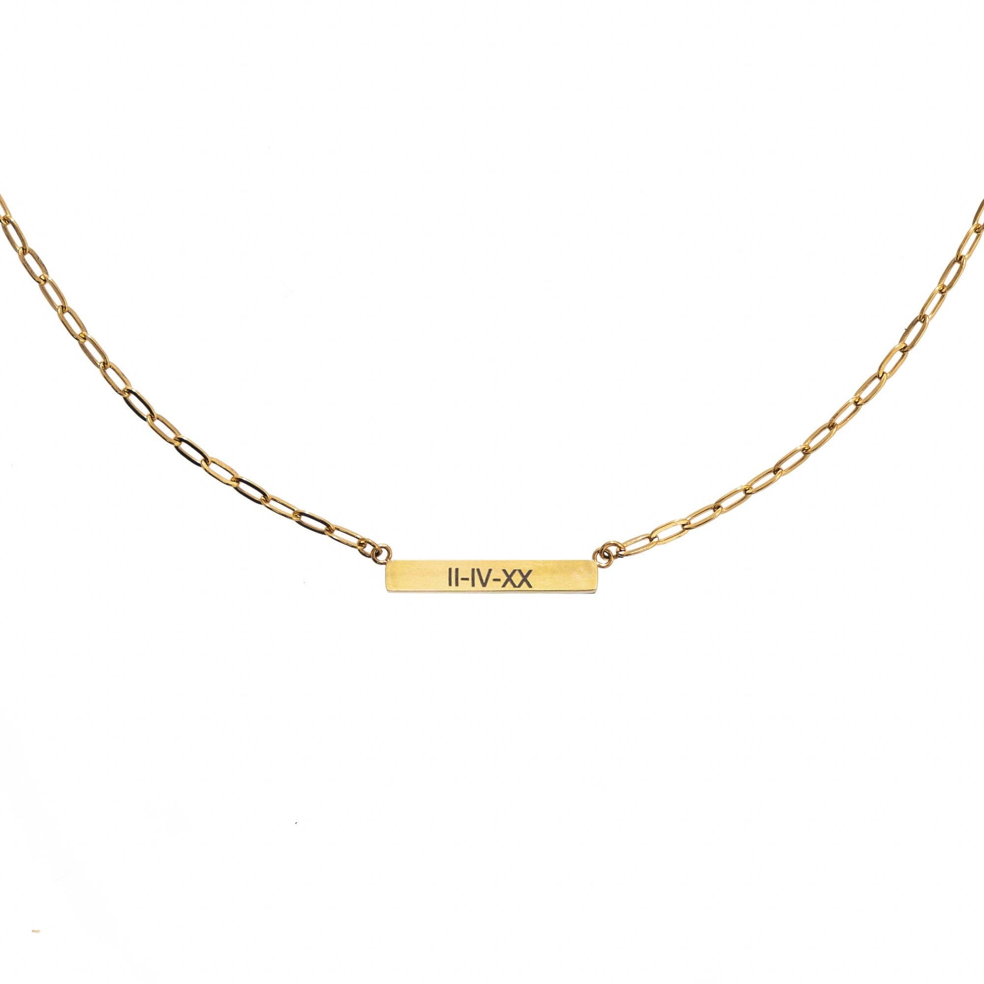 Waterproof Gold Mini Bar Paperclip Chain
