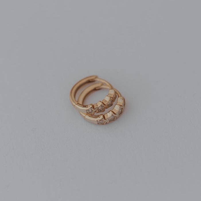 Mauve Stella Hoops
